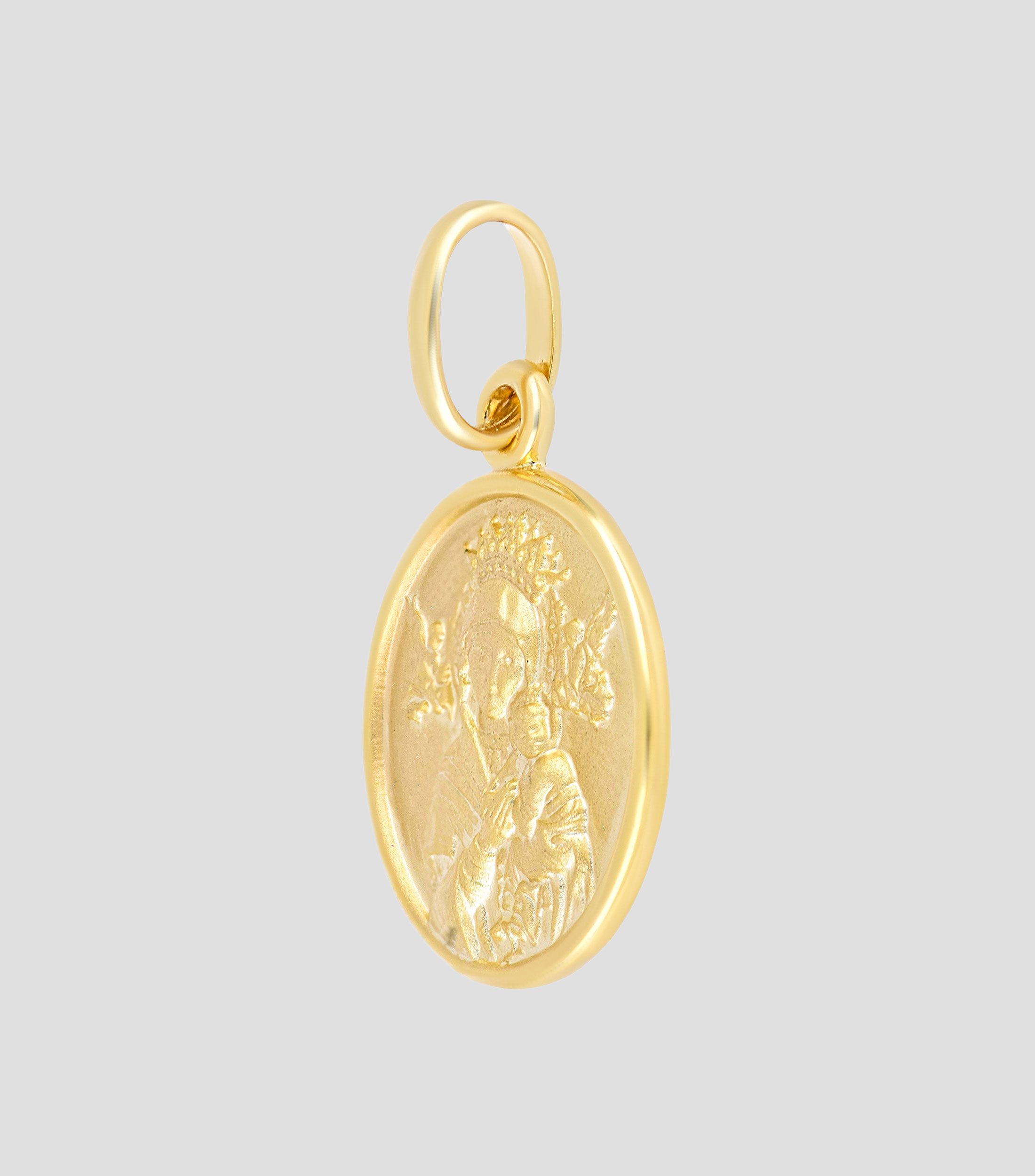 Medalla en Oro amarillo 14 Kts Nuestra señora del perpetuo Socorro Unisex