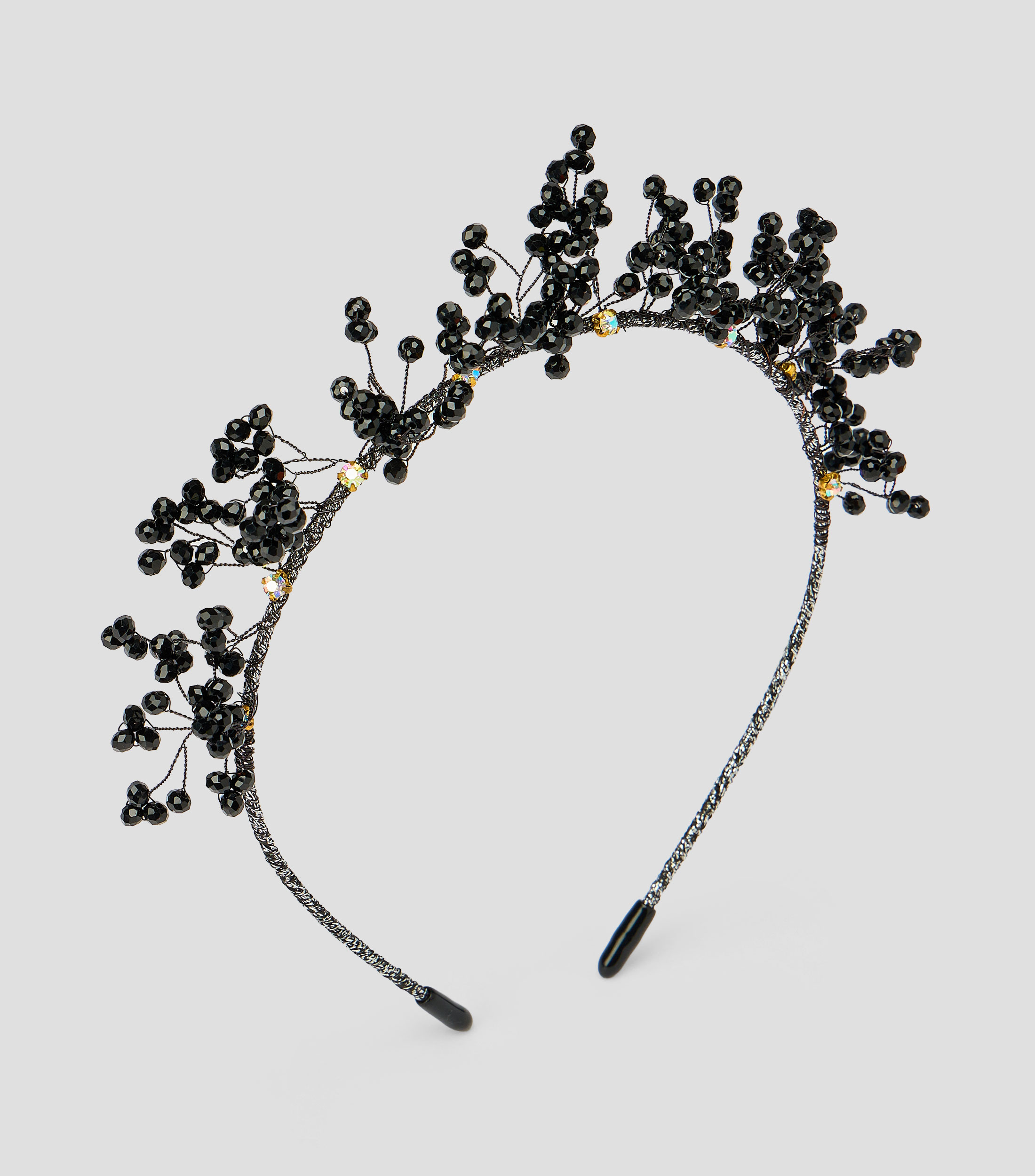 Diadema negra microdiseño Mujer