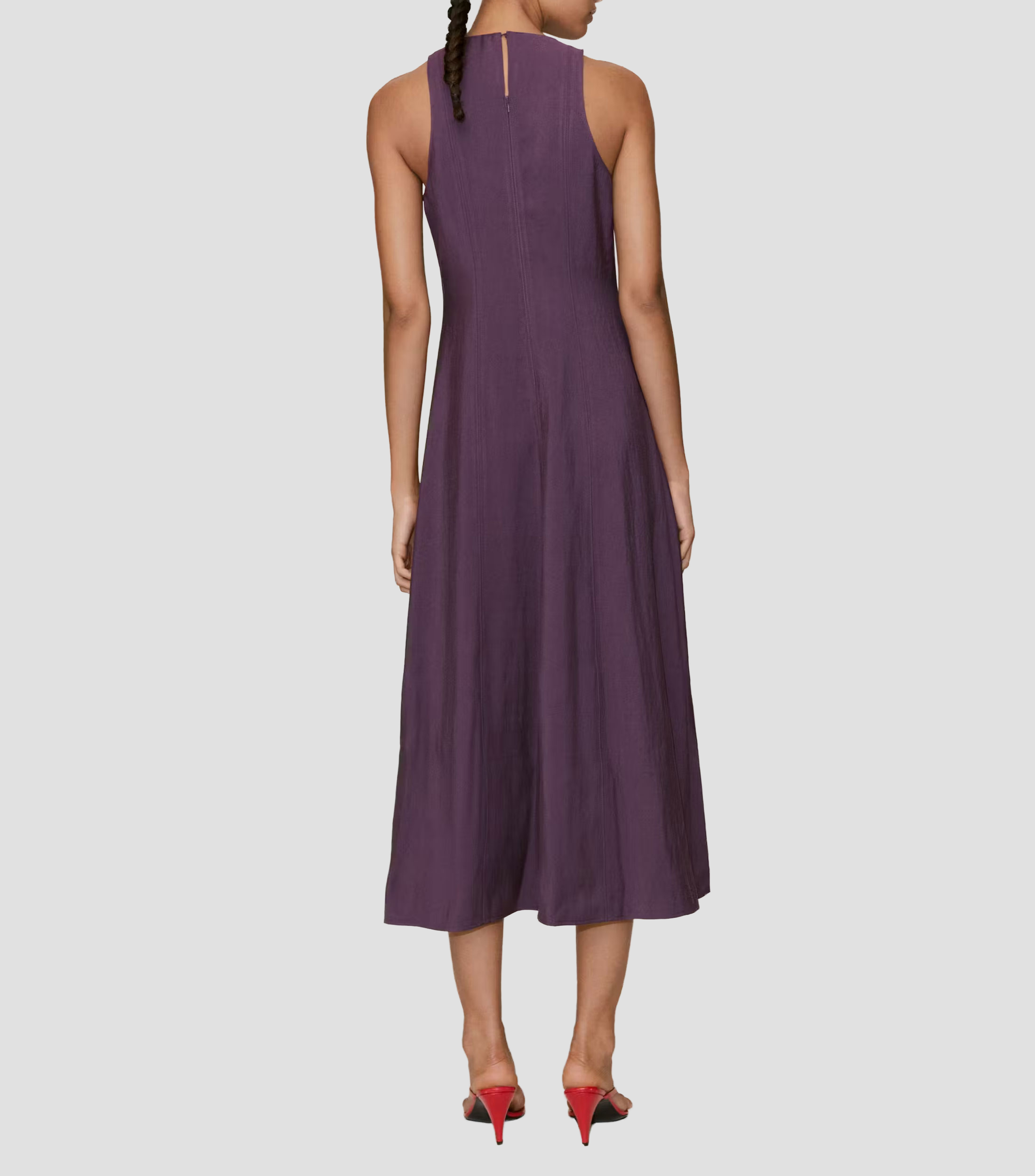 Vestido casual midi sólido Pepa Mujer