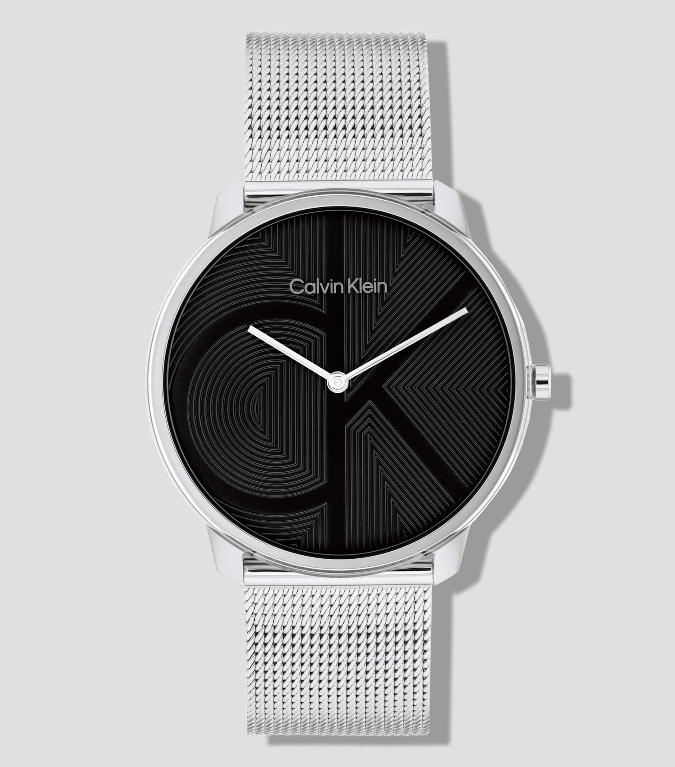 Reloj Unisex Iconic de vestir Negro, Plateado