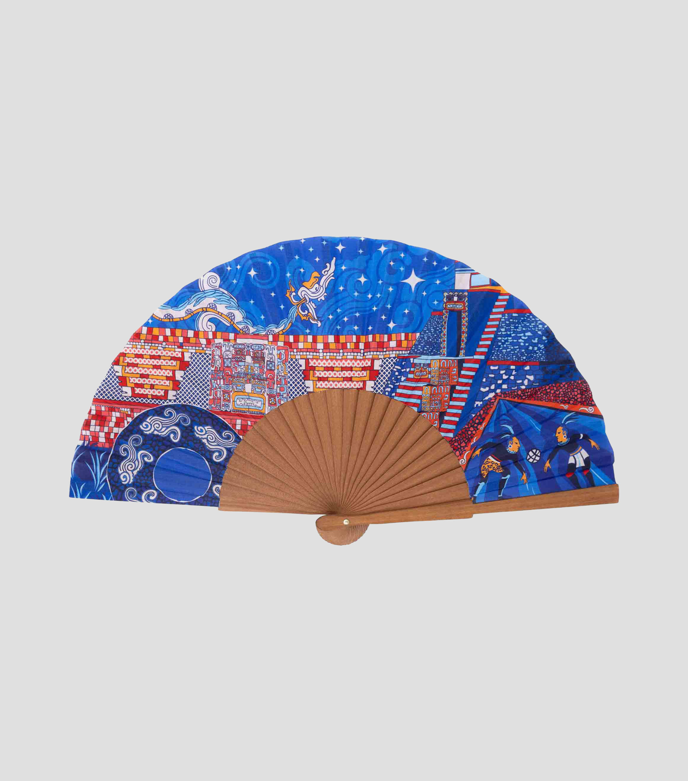 Abanico azul Estampado IIK Juego de Pelota Mujer