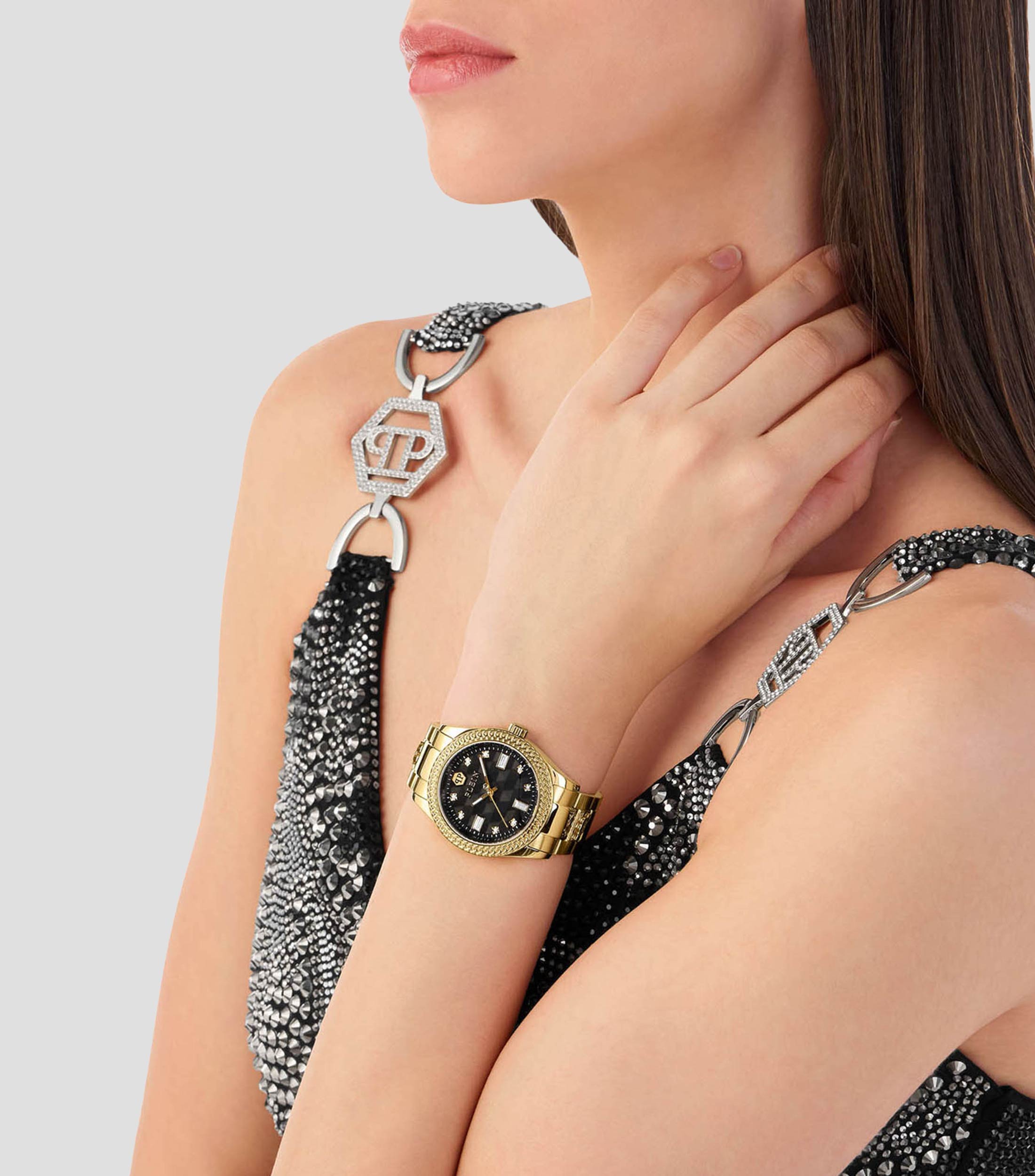 Reloj para mujer Queen Casual, Dorado