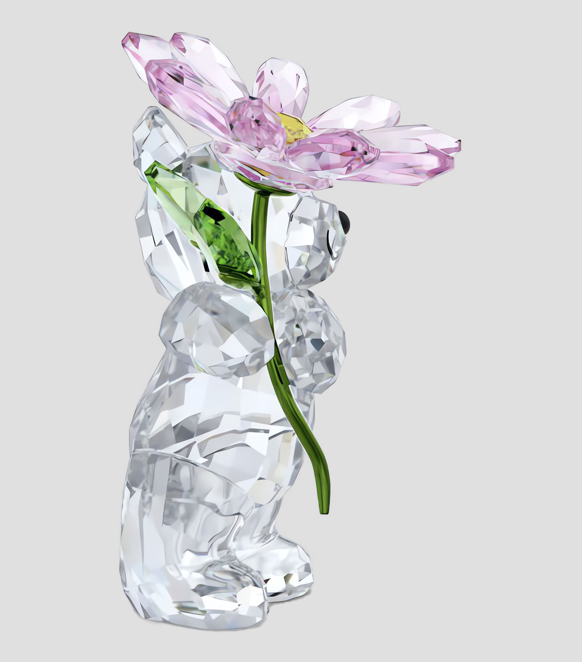 Figura decorativa Oso Kris Una margarita para ti en cristal