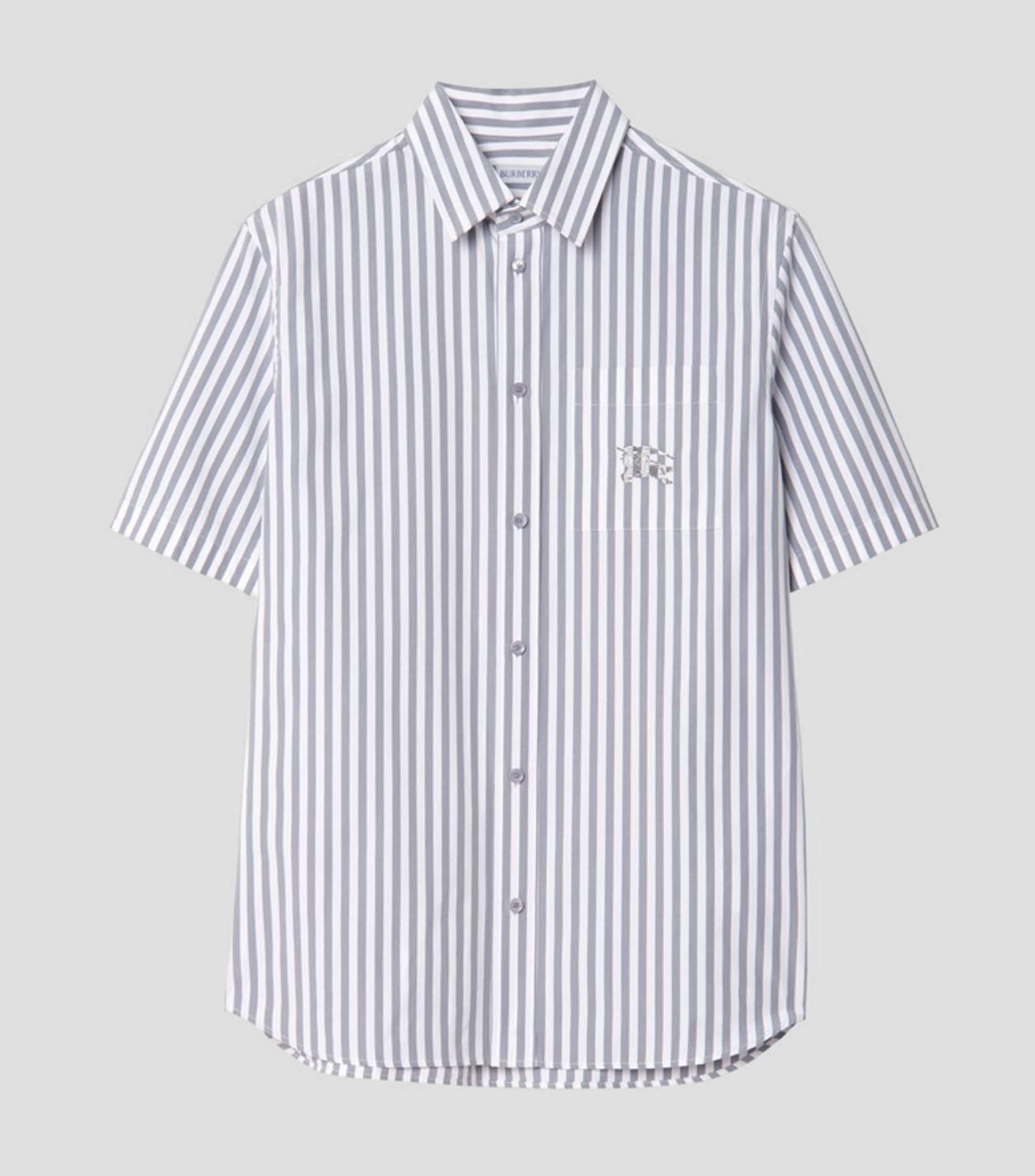 Camisa de rayas manga corta Hombre