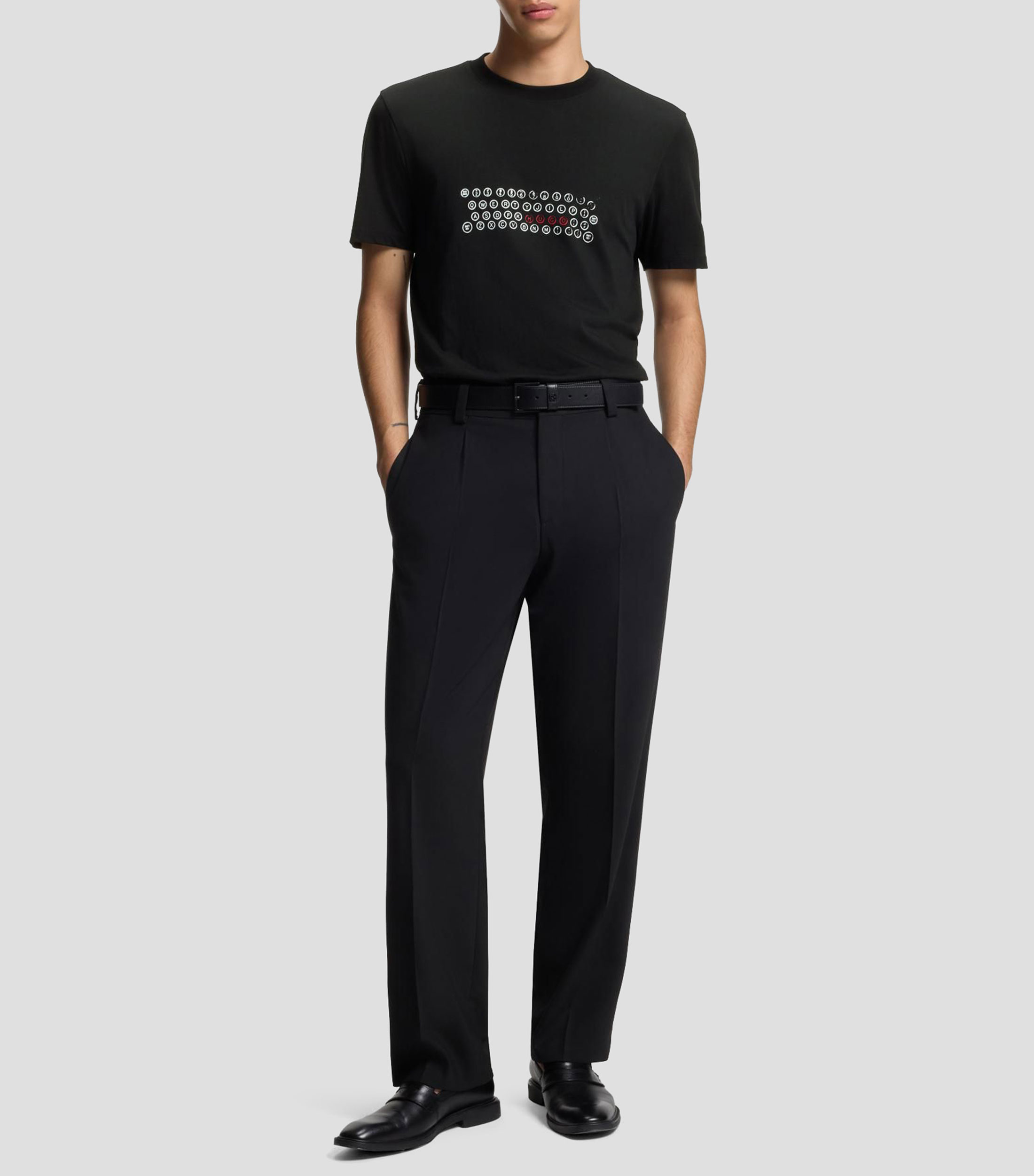 Playera de punto de algodón con ilustración estampada Hombre