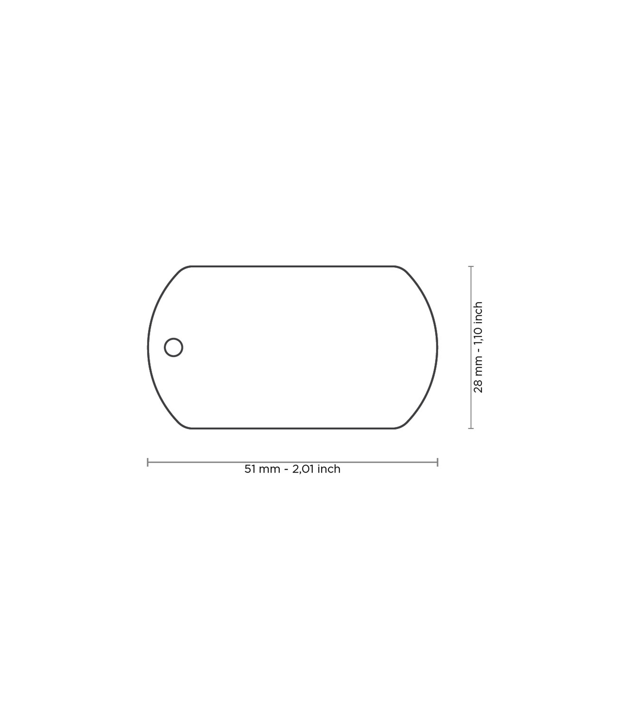 Placa para Mascota Basic Militar en metal