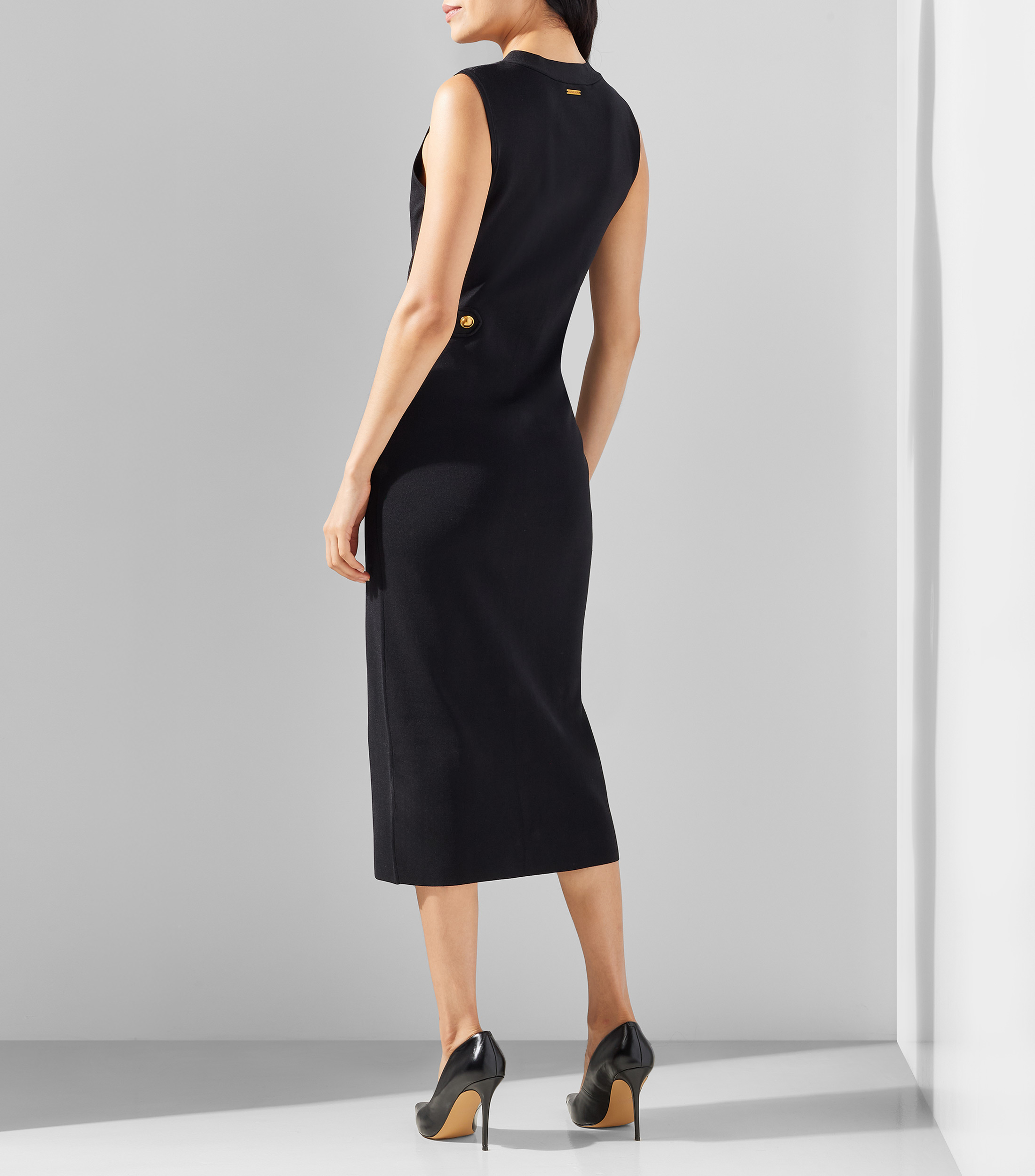 Vestido midi liso Mujer