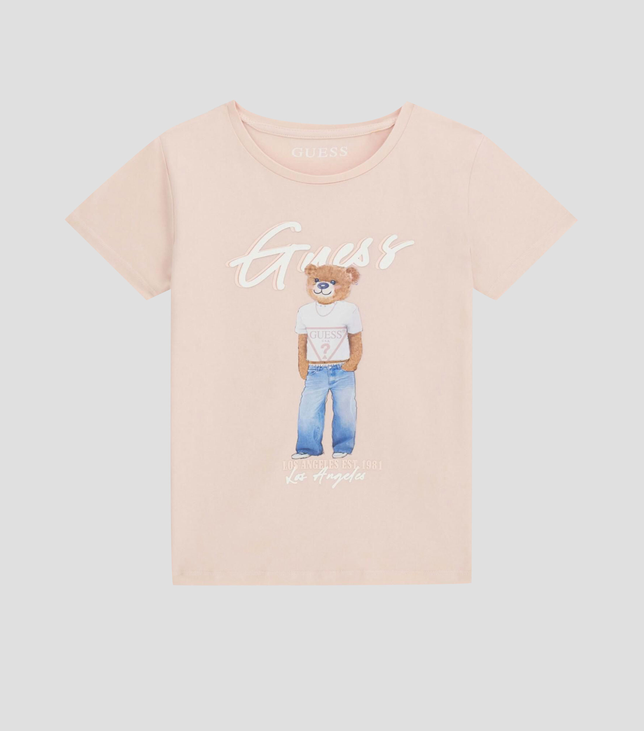 Playera cuello redondo manga corta estampada Niña
