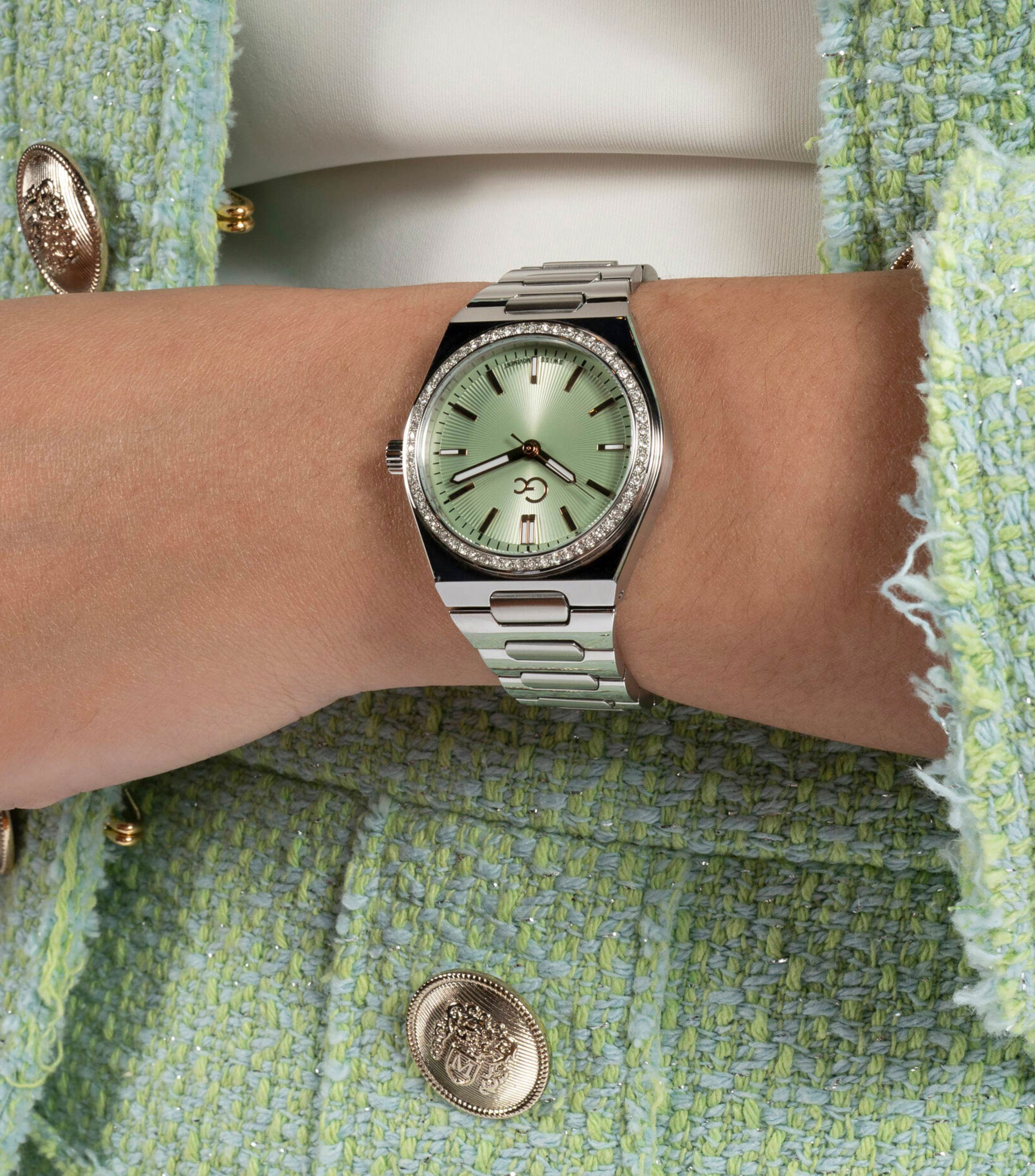 Reloj para Mujer Gc Prodigy Lady Casual, Plateado, Verde