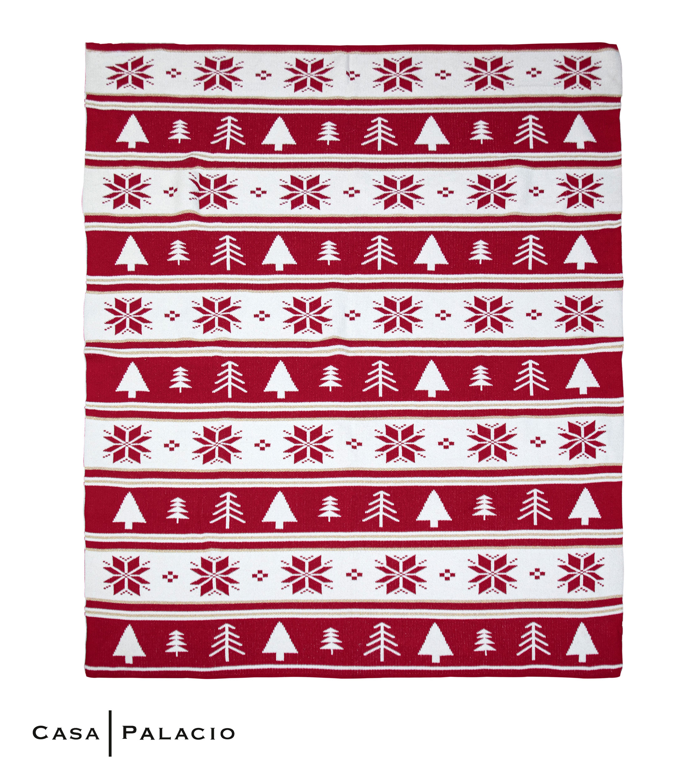 PH 1888: Frazada Christmas Roja y Blanca | El Palacio de Hierro