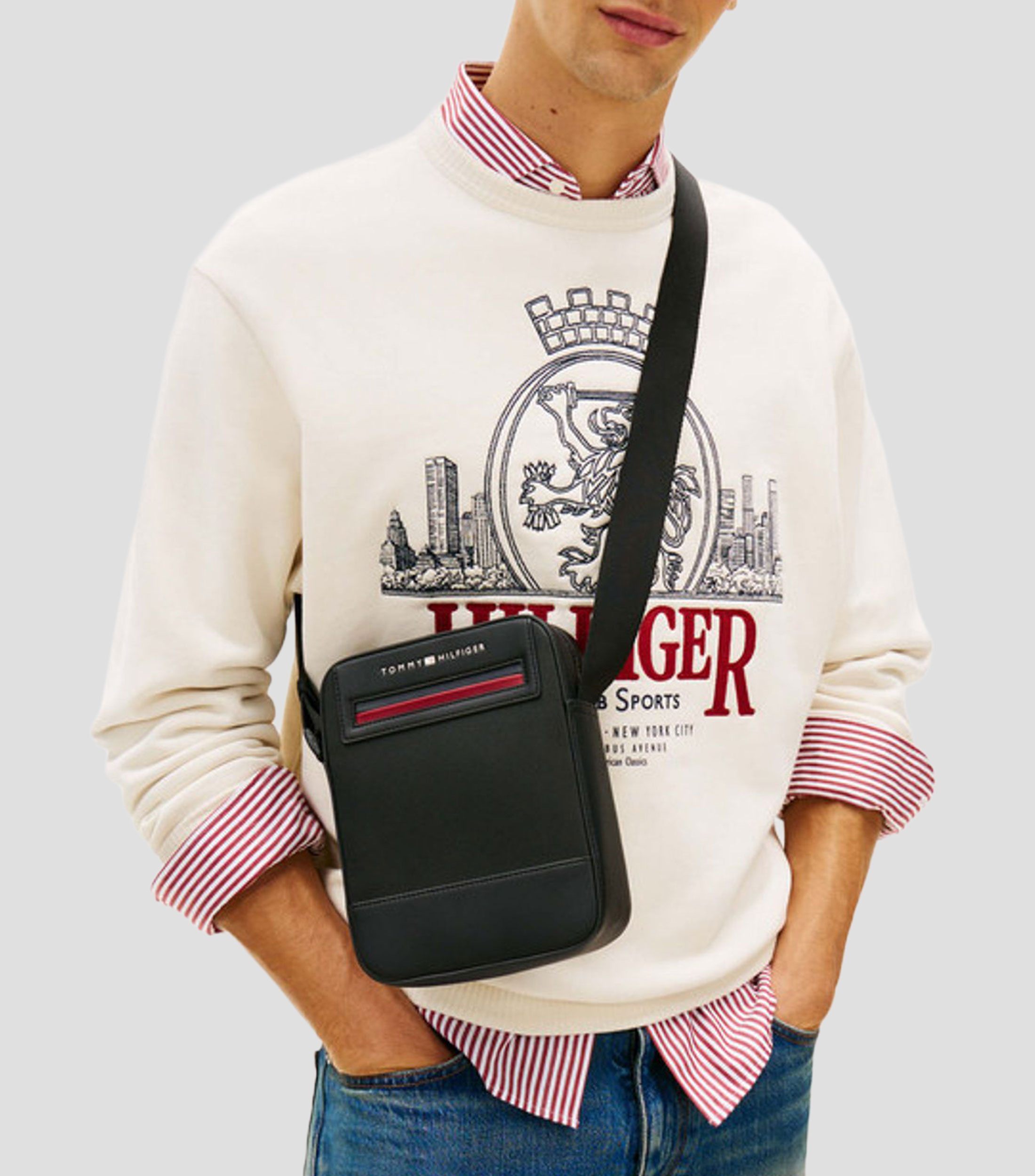 Bolso crossbody sólido Hombre