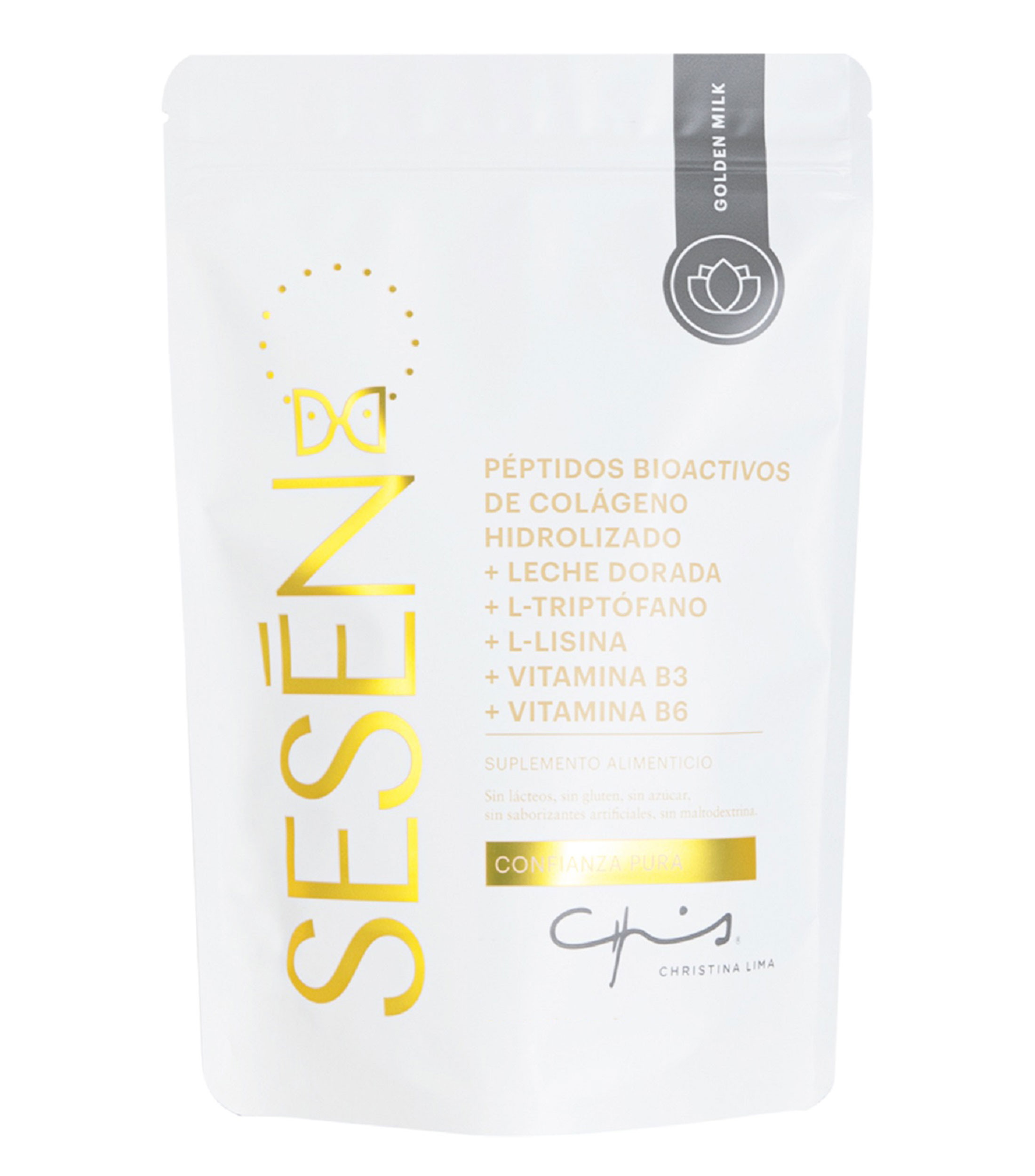 Suplemento alimenticio Golden Milk péptidos bioactivos, 225 g