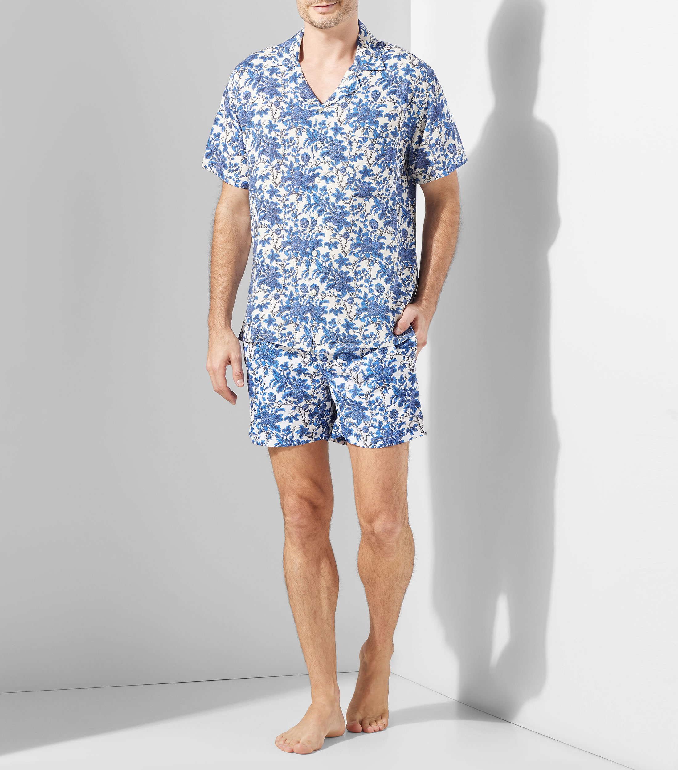 Camisa fantasía manga corta de playa Hombre