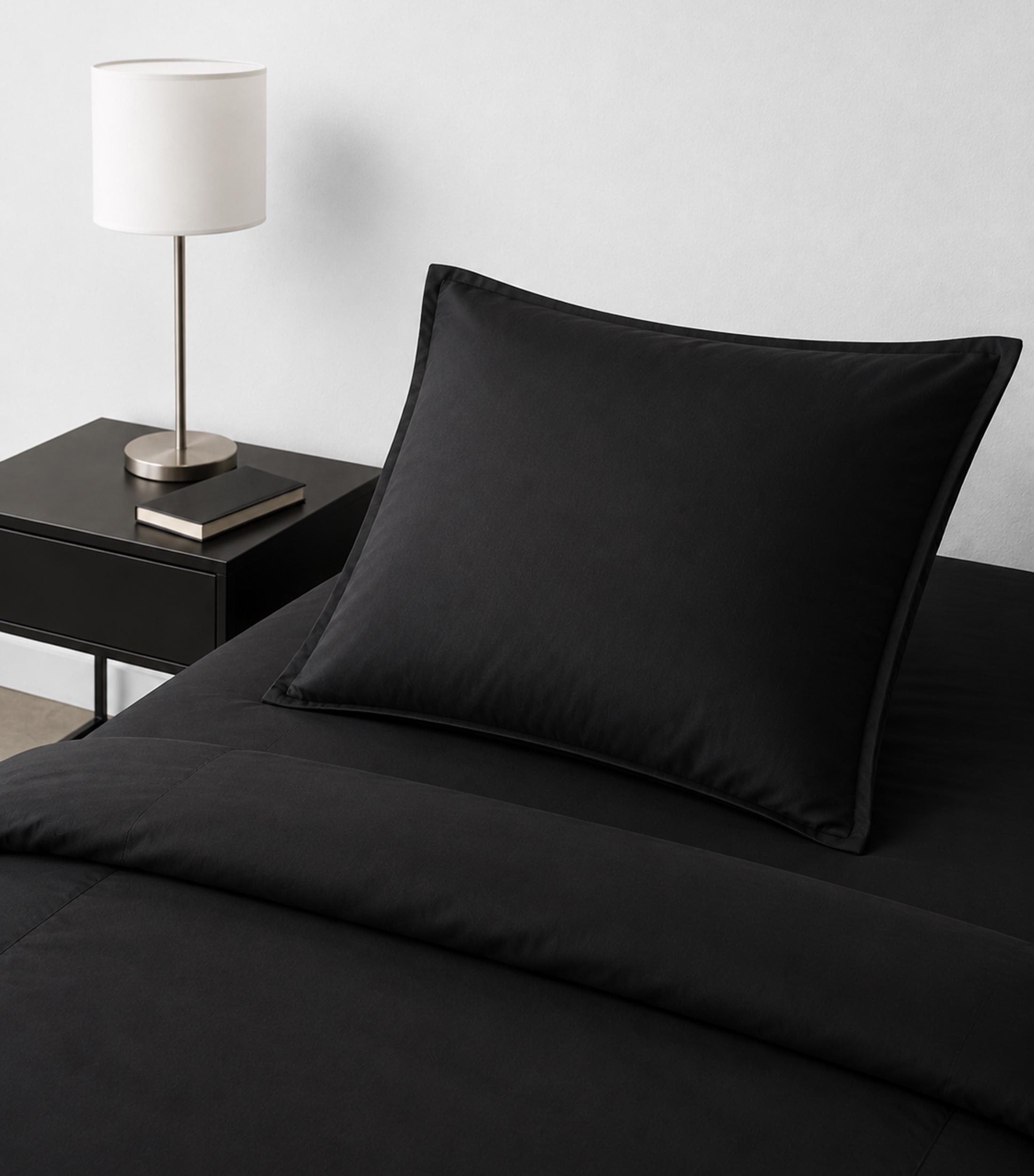 Juego de funda para duvet King size en algodón obsidiana