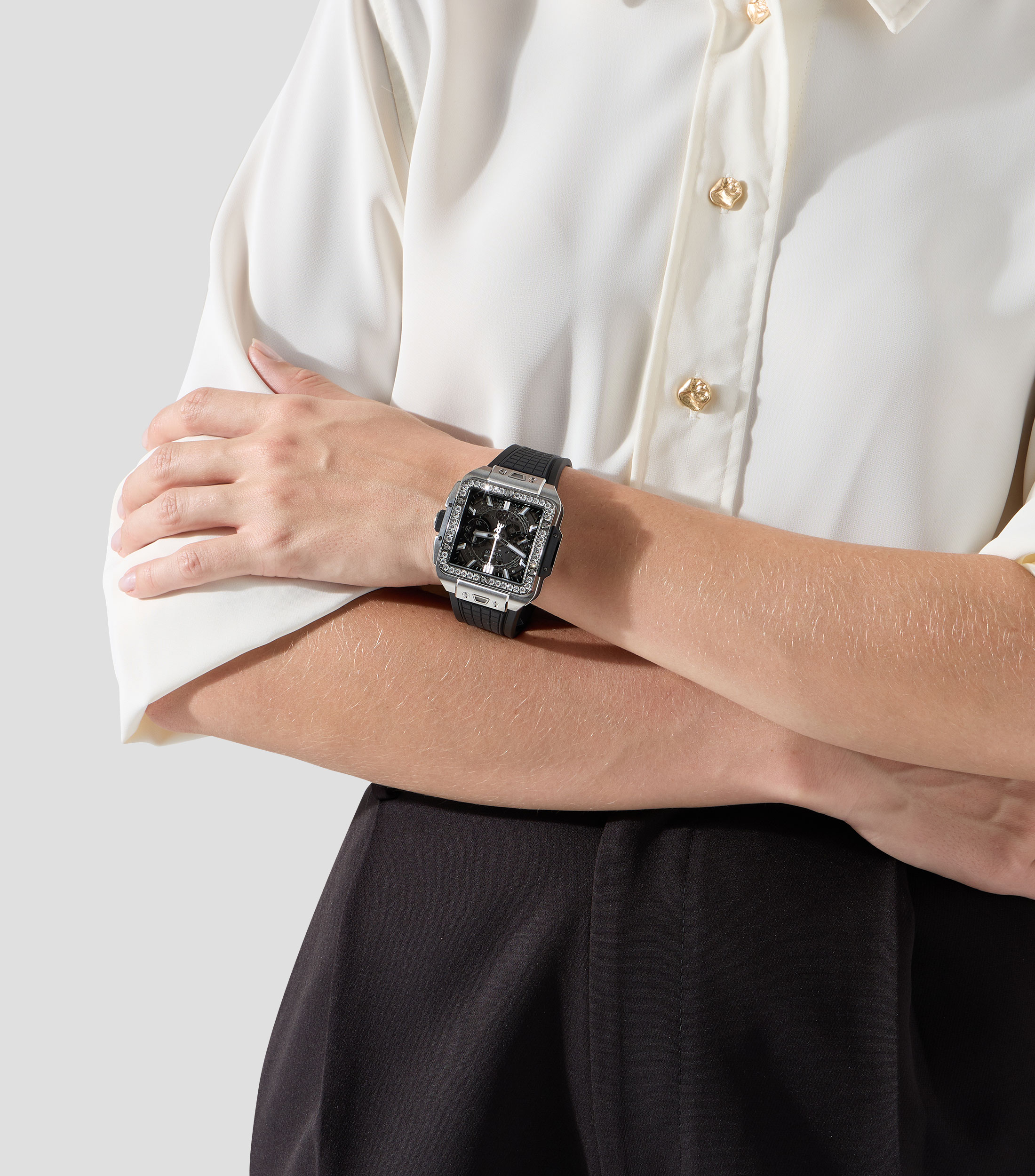 Reloj para Mujer Square Casual, Plateado