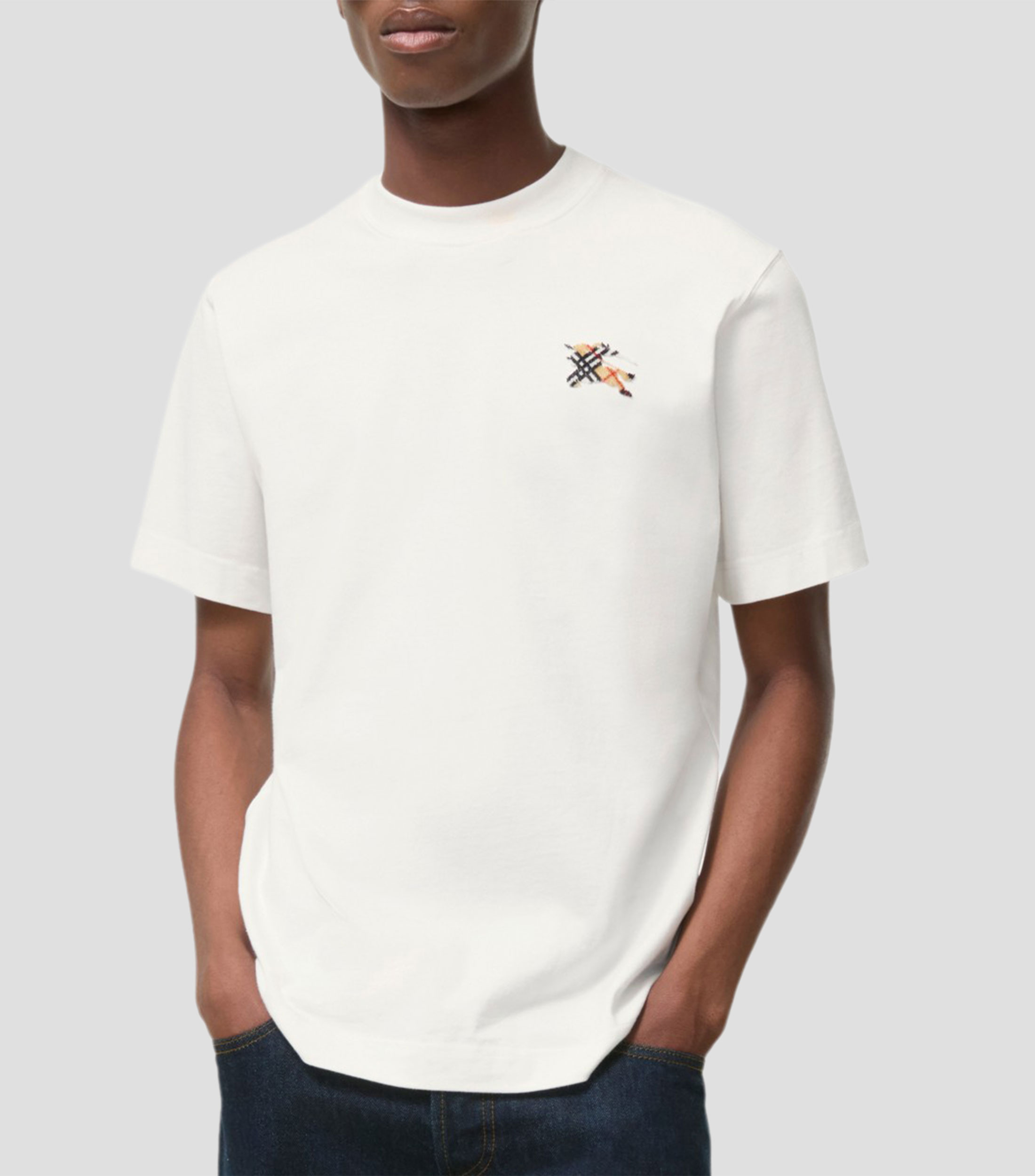 Playera cuello redondo maga corta lisa Hombre