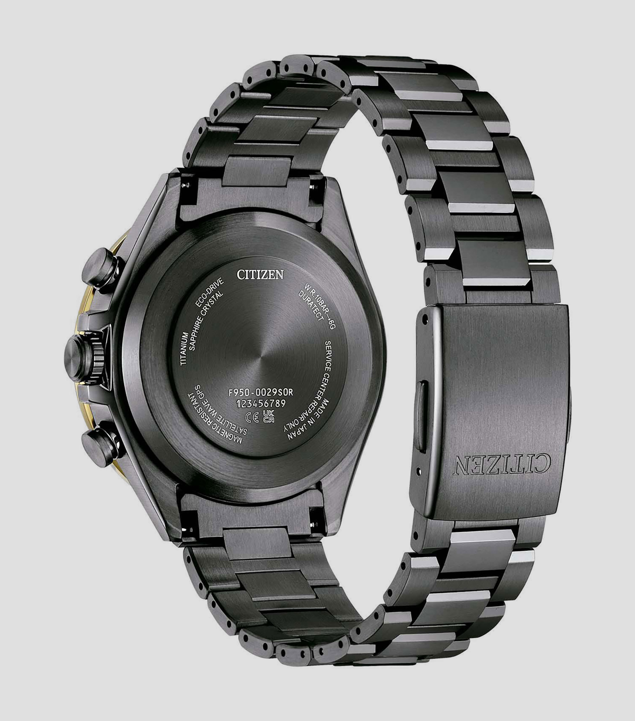 Reloj para Hombre ATTESA Super Titanium F950 Light in Dark Edición Especial Negro