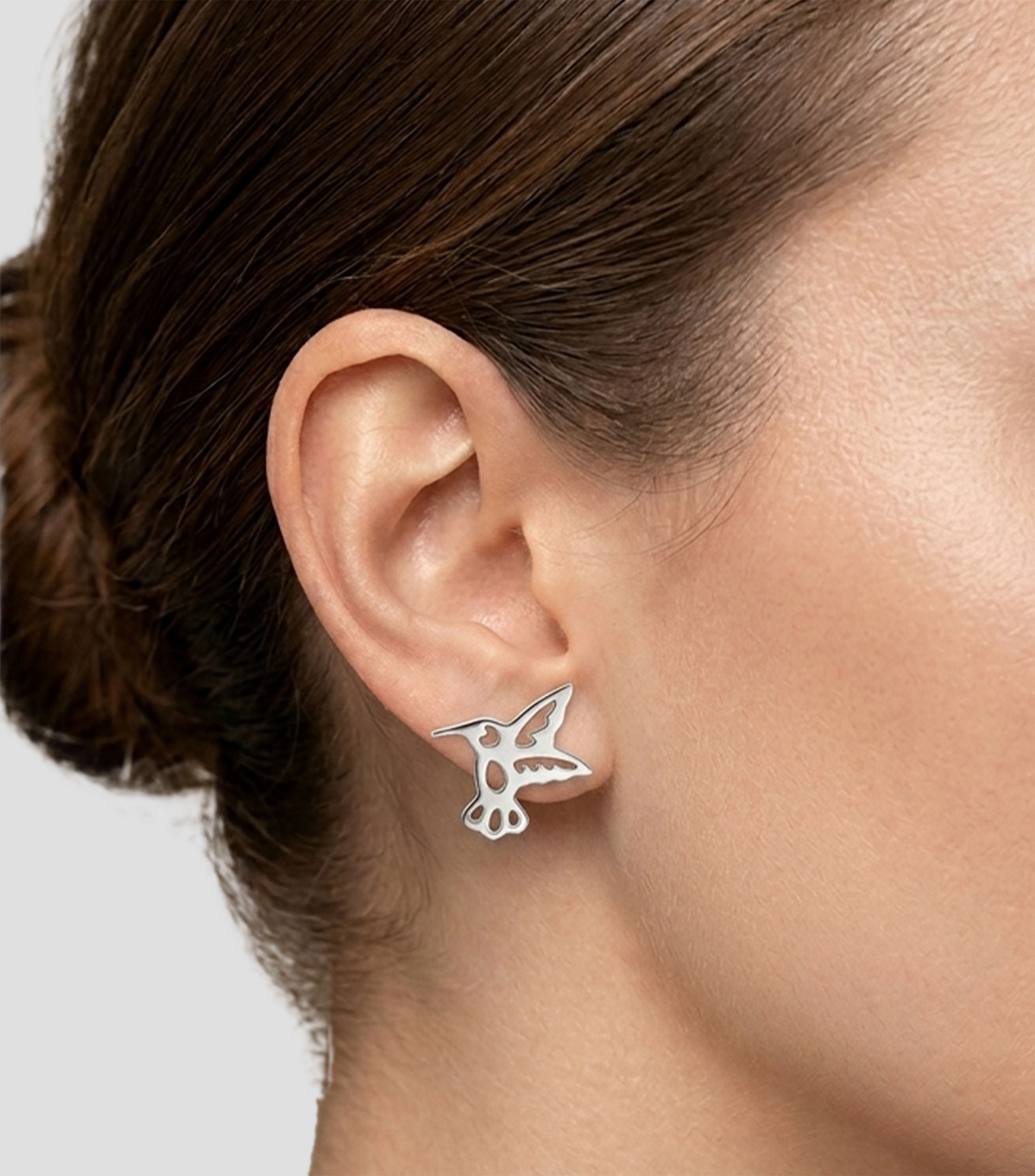 Broqueles en Plata .925 Colibrí Mujer