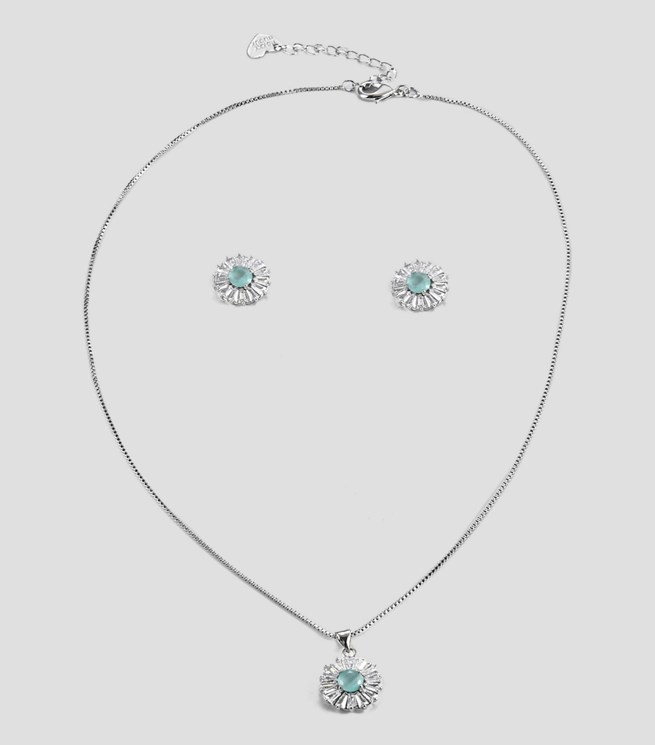 Set de collar y aretes flor Mujer