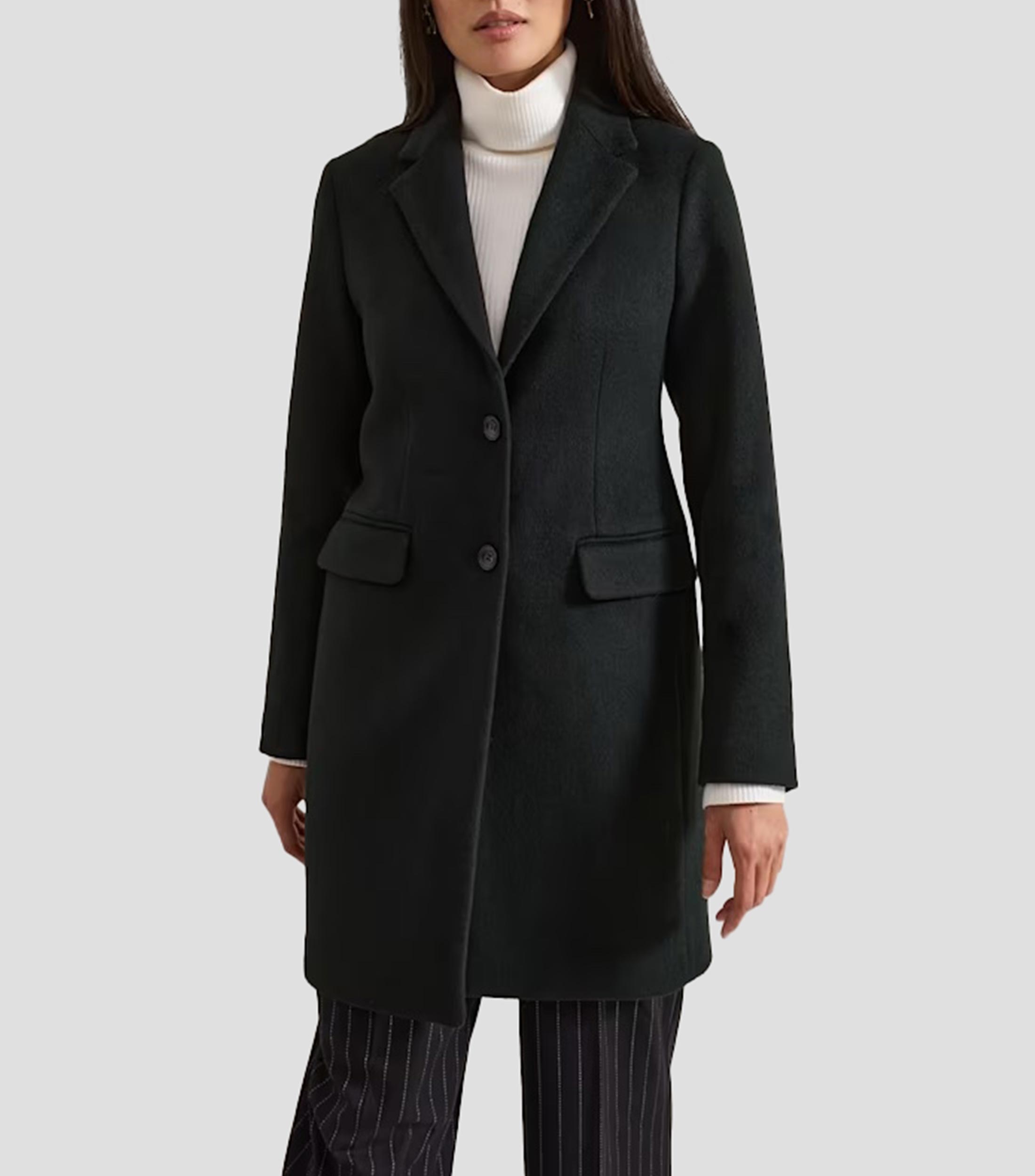 Abrigo midi con botonadura Mujer