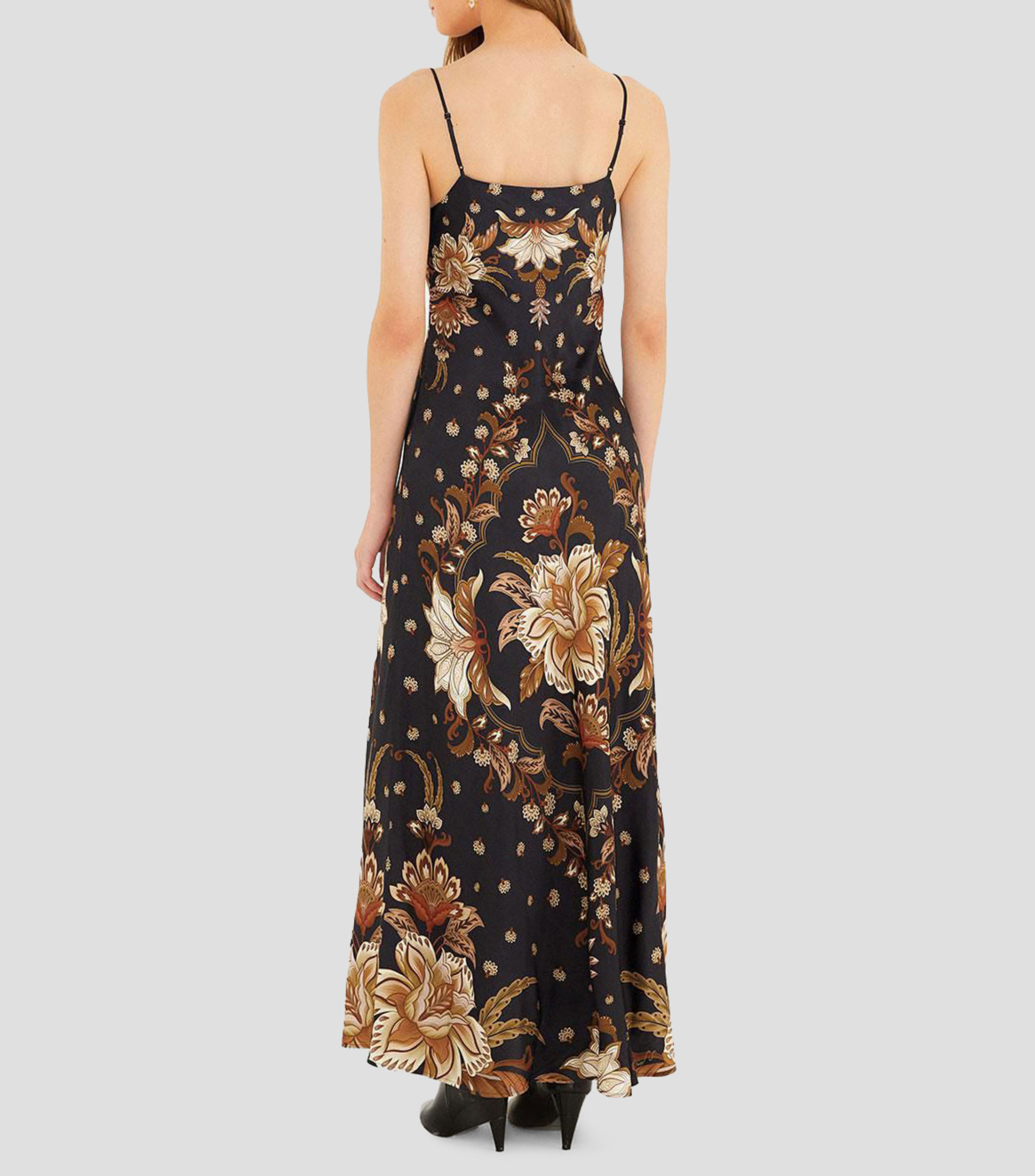 Vestido largo estampado Mujer