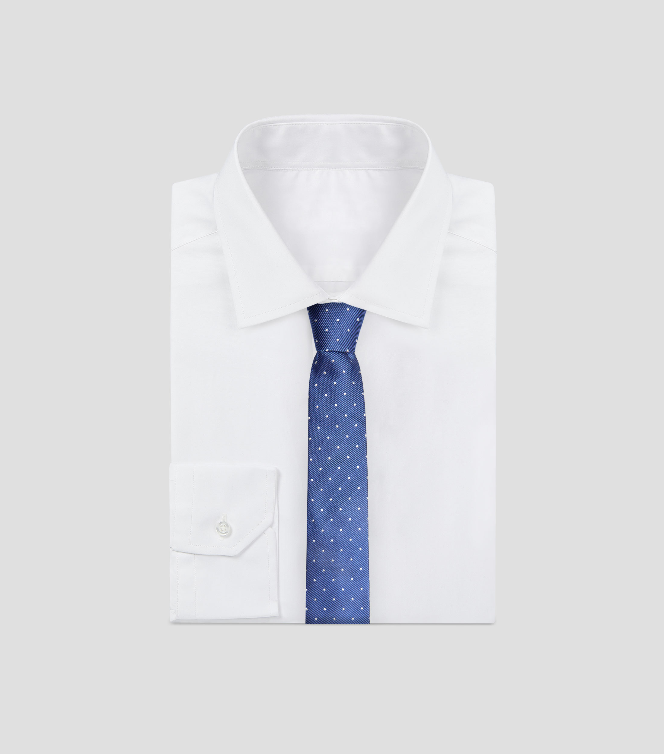 Corbata ancha de seda estampado con puntos
