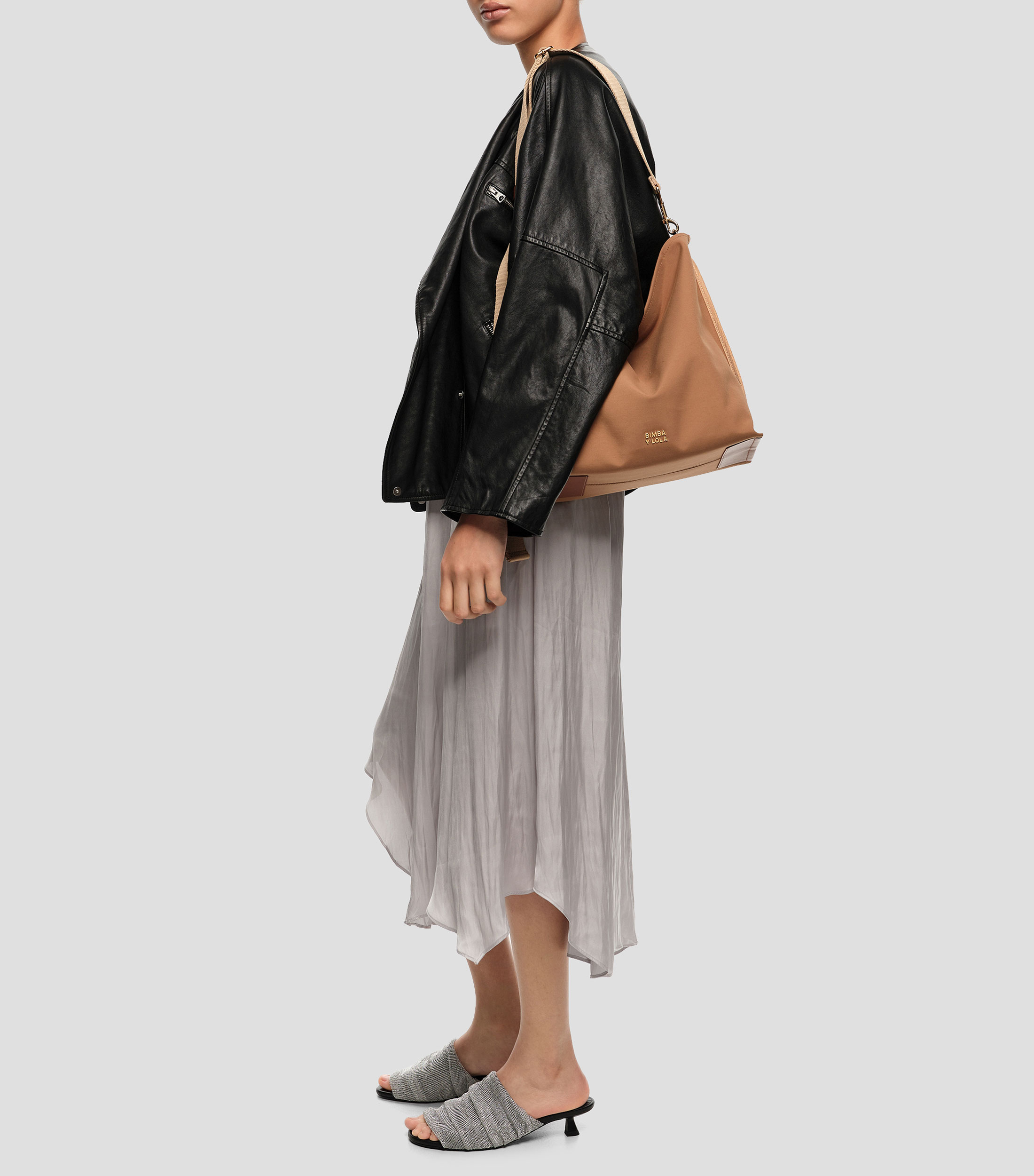 Bolsa Carlino mediana gabardina Mujer