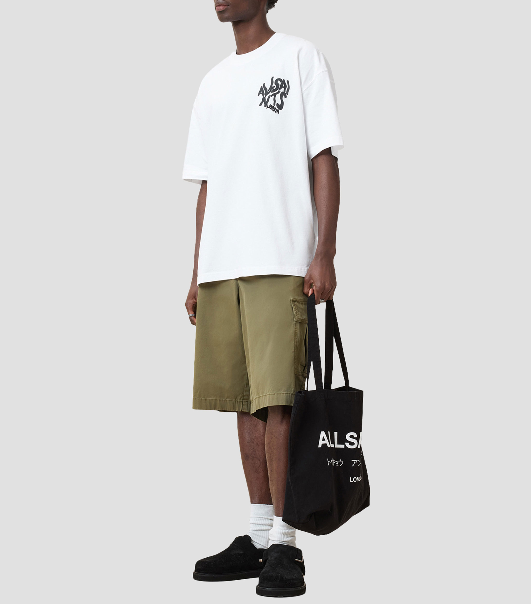 Playera cuello redondo manga corta estampada Hombre