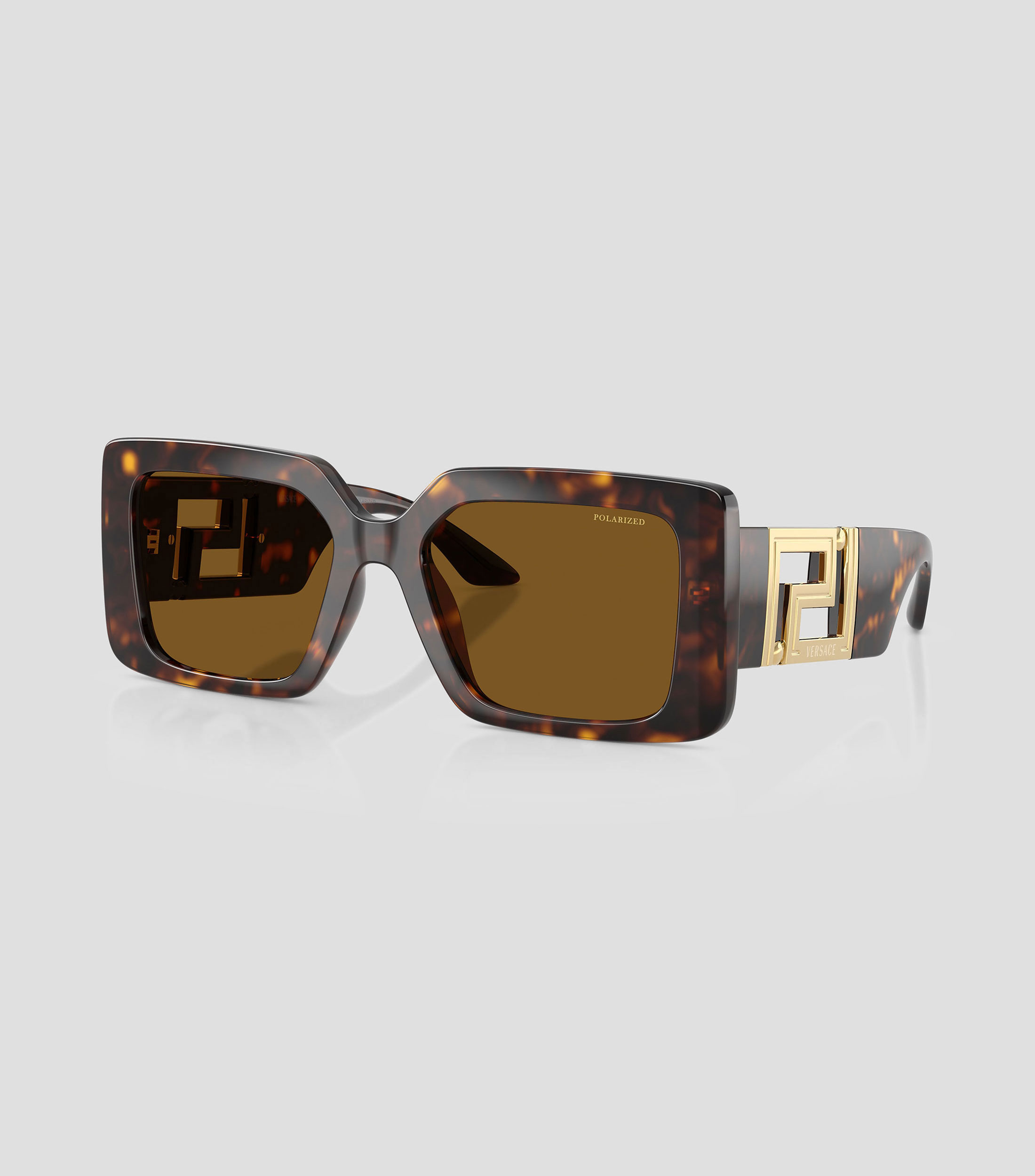 Lentes de sol cuadrados marrones Hombre