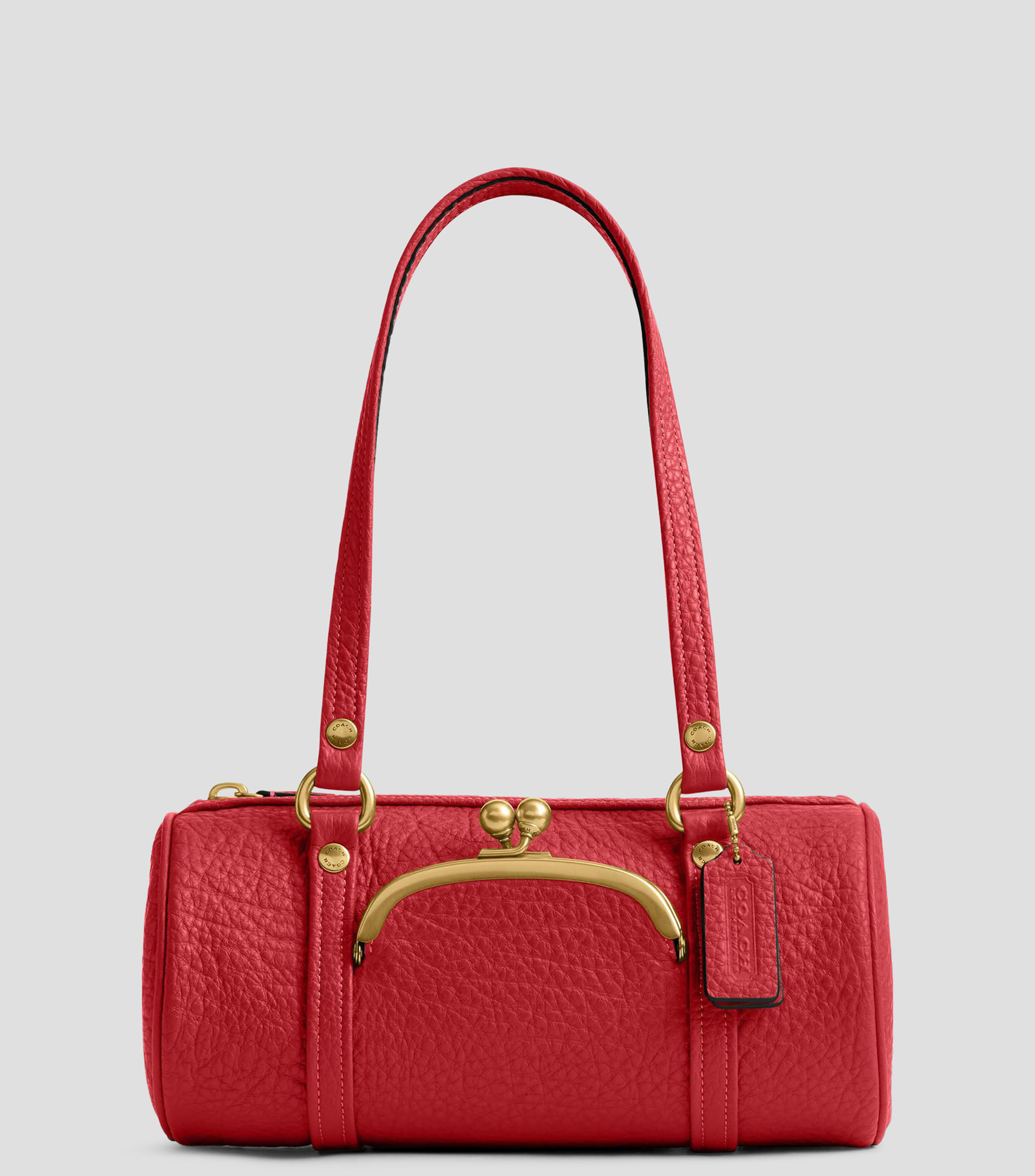Bolsa Crossbody en piel The Coach Originals Kisslock Barrel 28 diseño liso Mujer