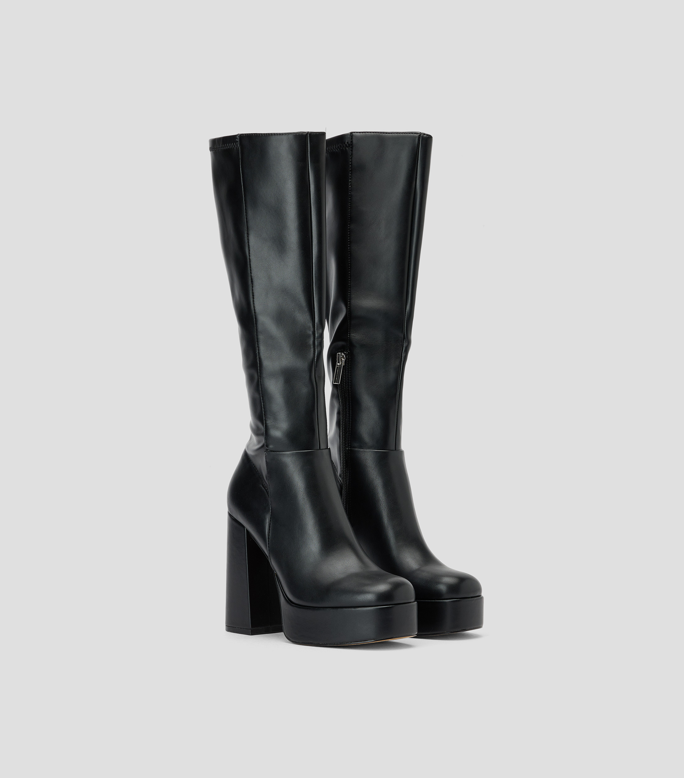 Botas casuales largas Albie con tacón alto cuadrado Mujer