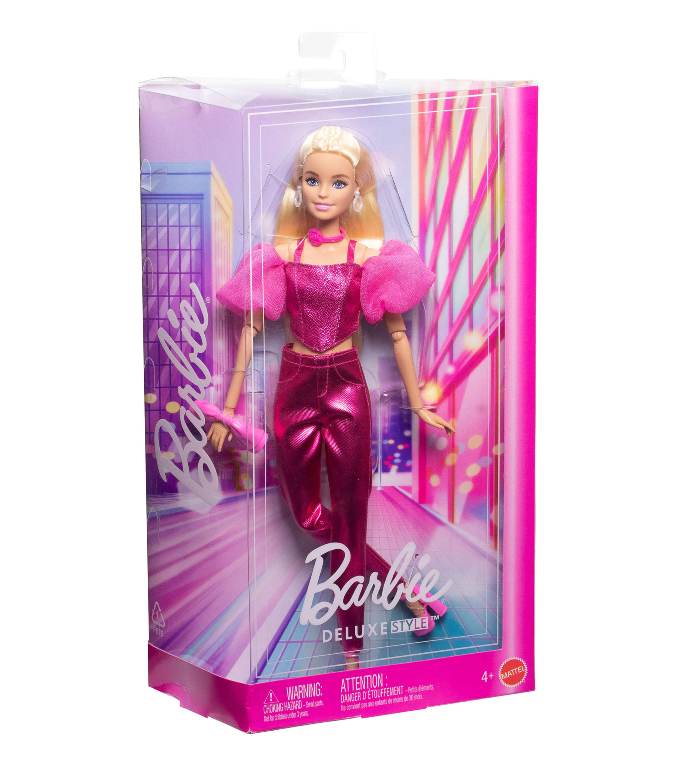 Barbie Fashionista Muñeca con cabello rubio y conjunto rosa