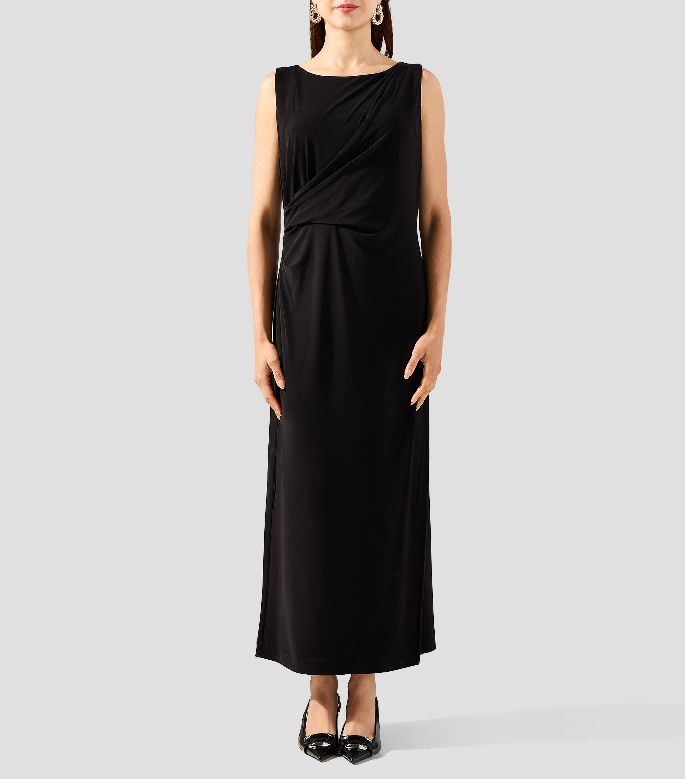 Vestido largo liso Mujer