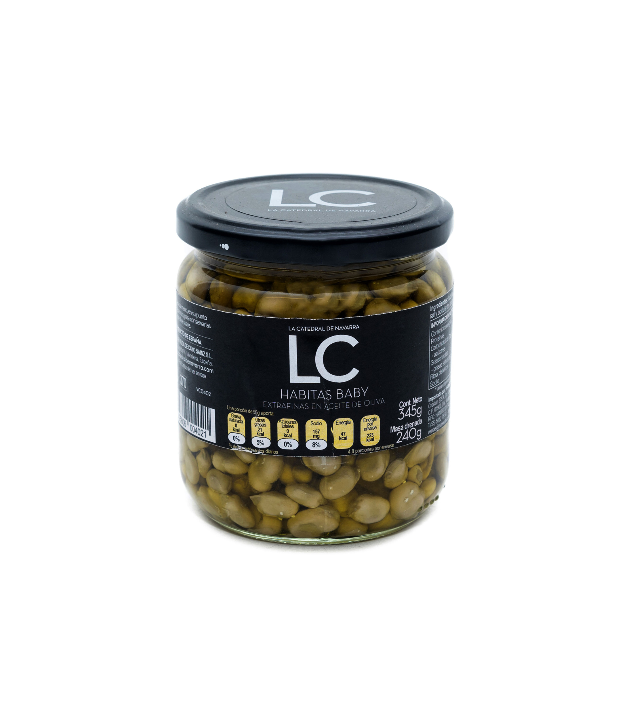 Habitas Baby Extrafinas en Aceite de Oliva, 345 g