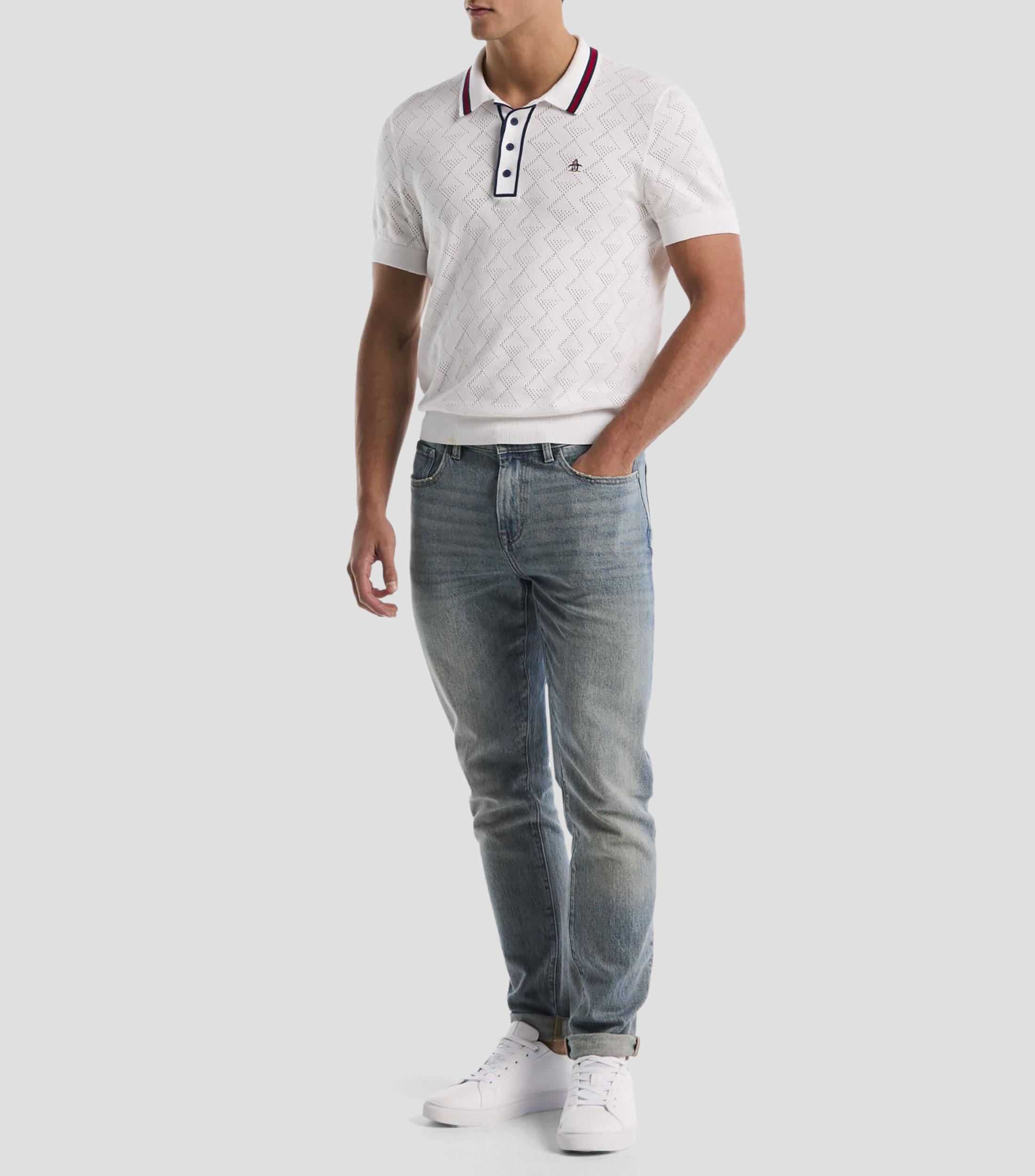 Playera tipo polo manga corta sólido Hombre