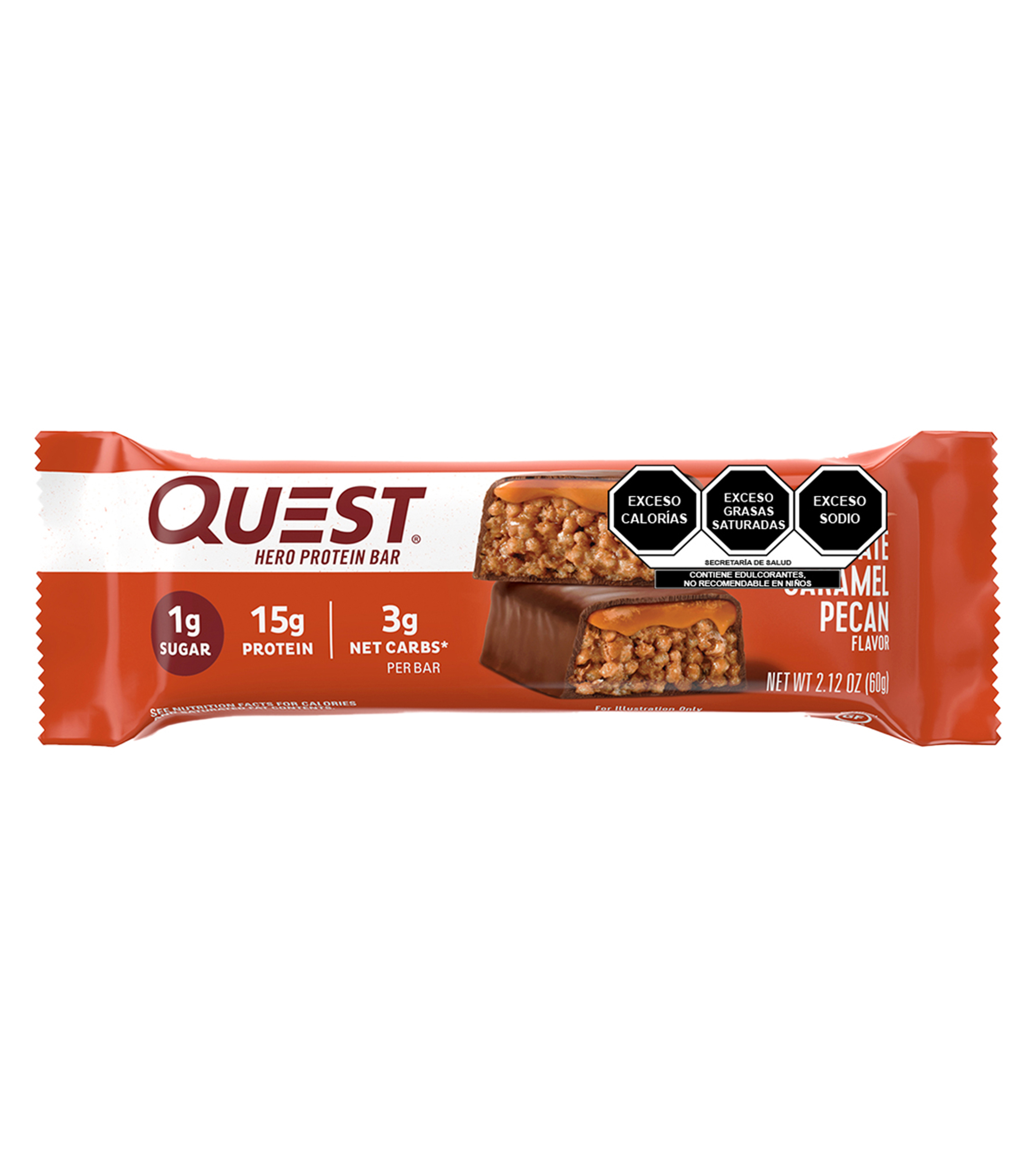 Barra de Proteína Chocolate con Caramelo y Nuez Pecana, 60 g