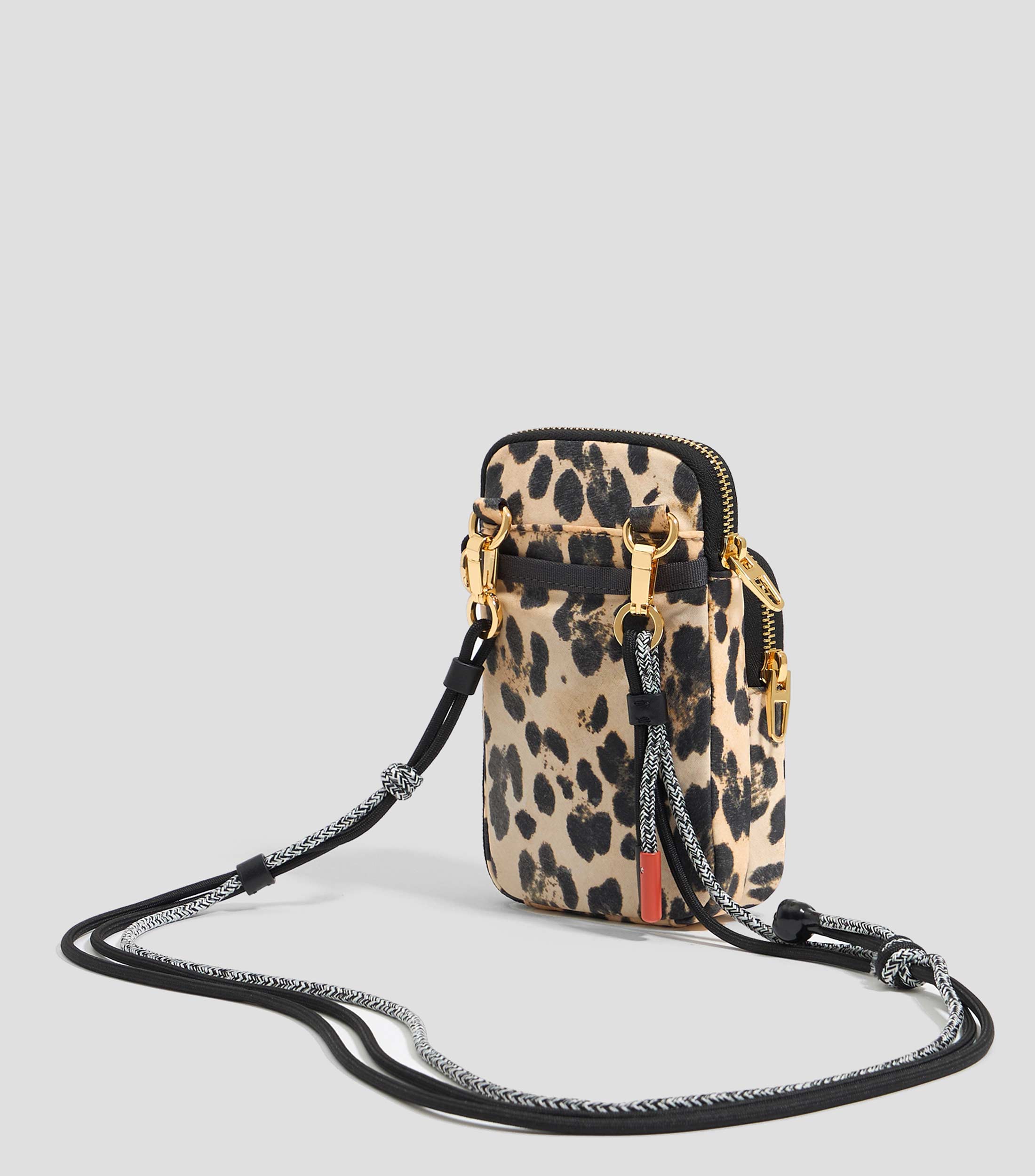 Mini bolso crossbody nylon Leopard natural Mujer