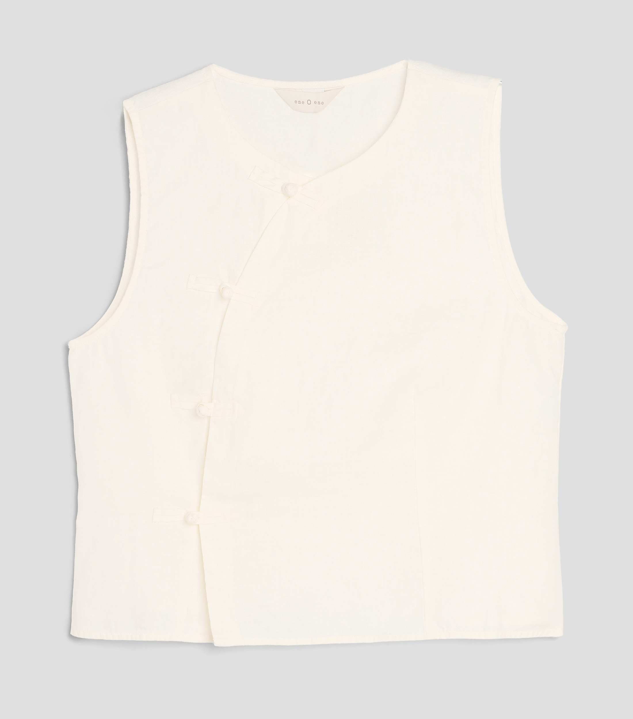 Blusa lisa sin mangas Mujer