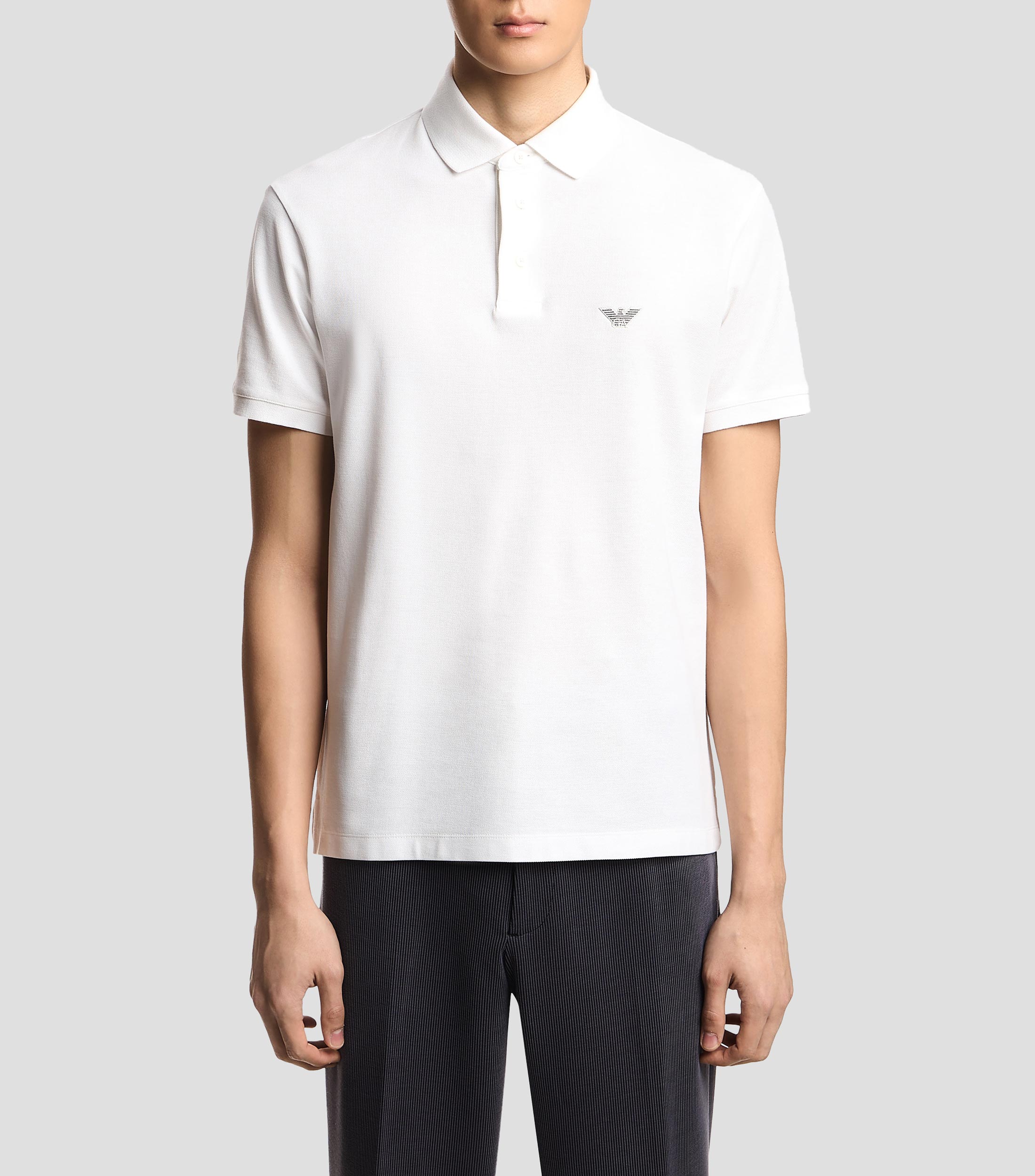 Playera tipo Polo manga corta lisa Hombre