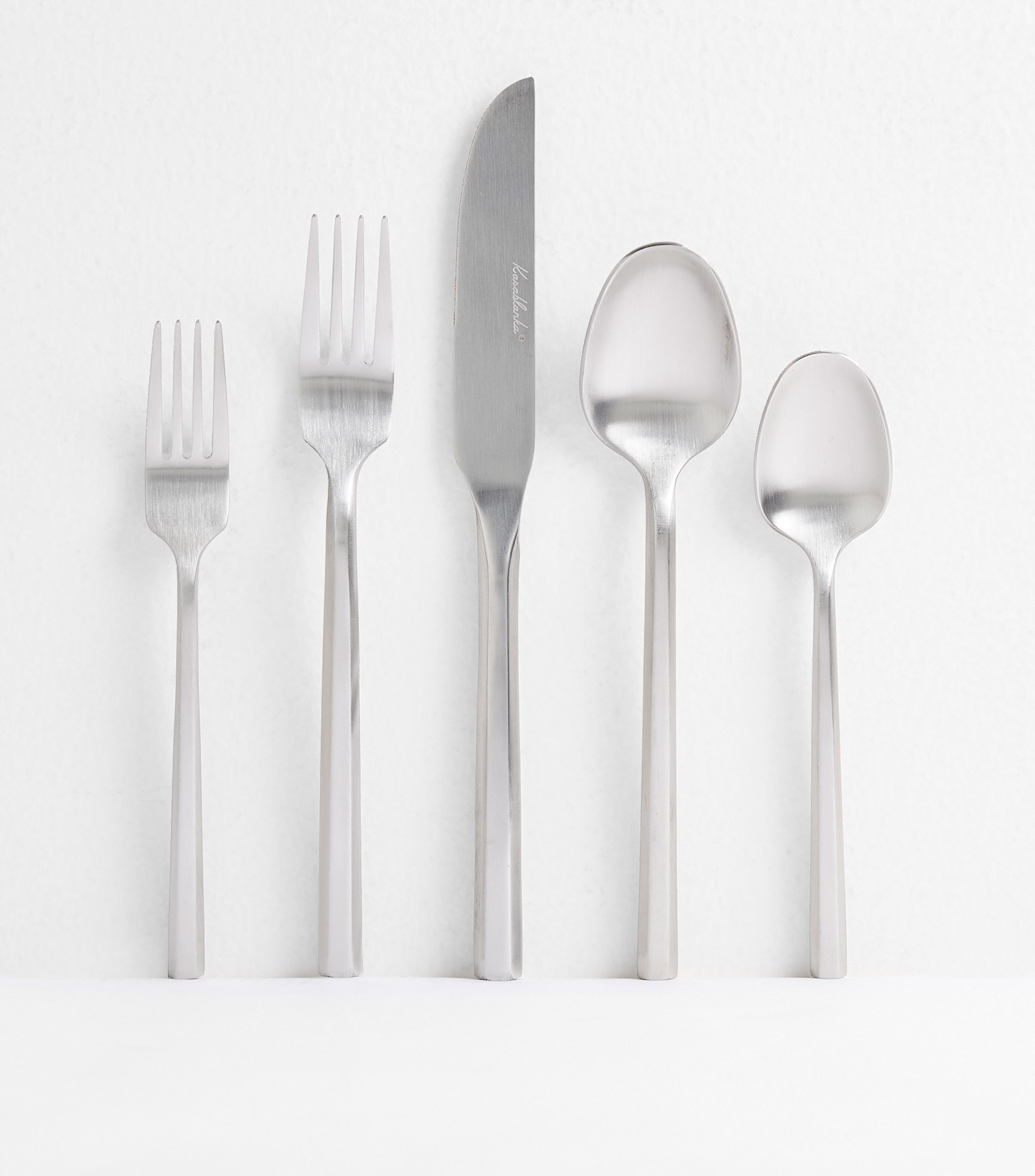 Set de cubiertos 20 piezas en acero inoxidable mate