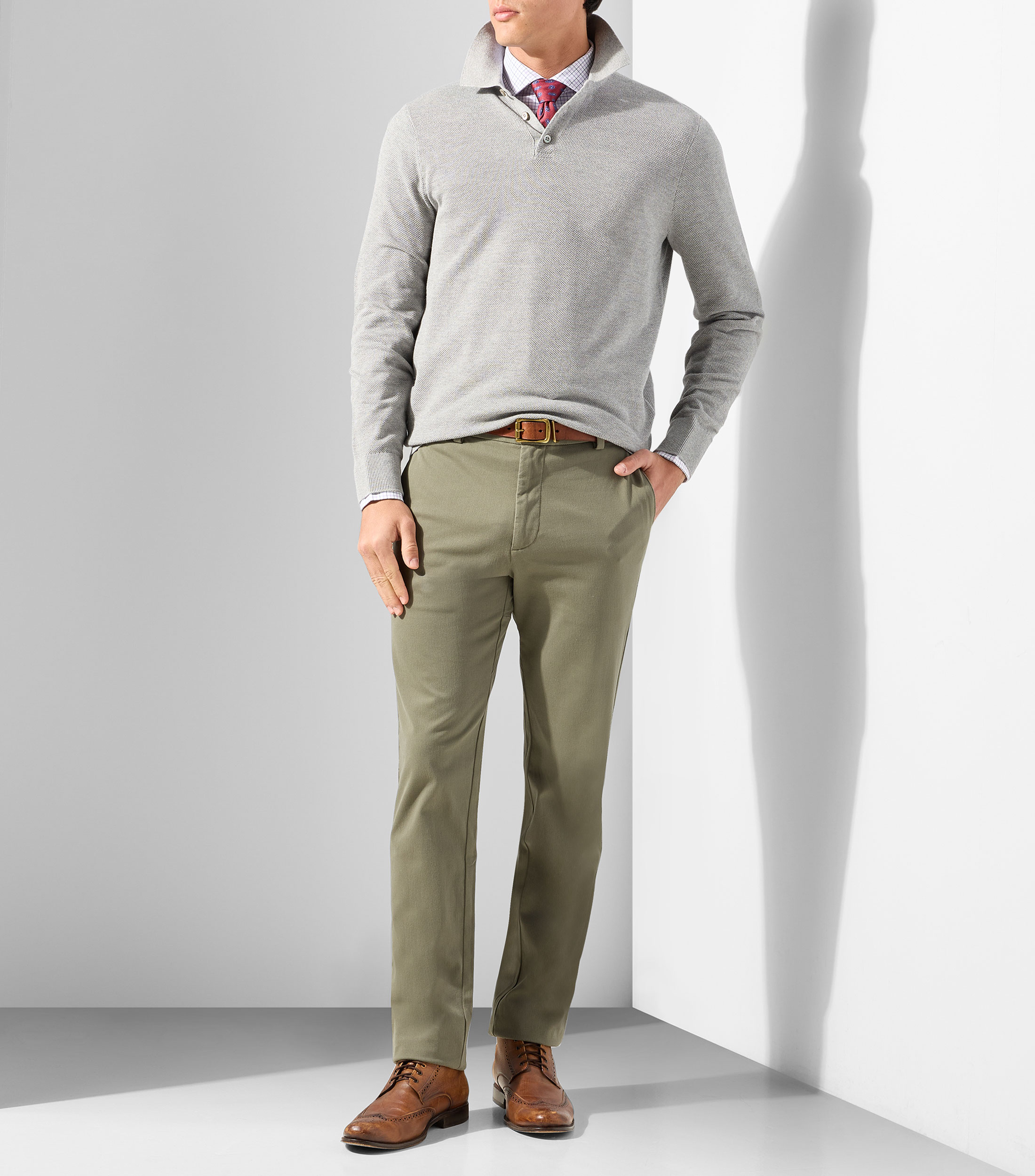 Suéter cuello polo Hombre