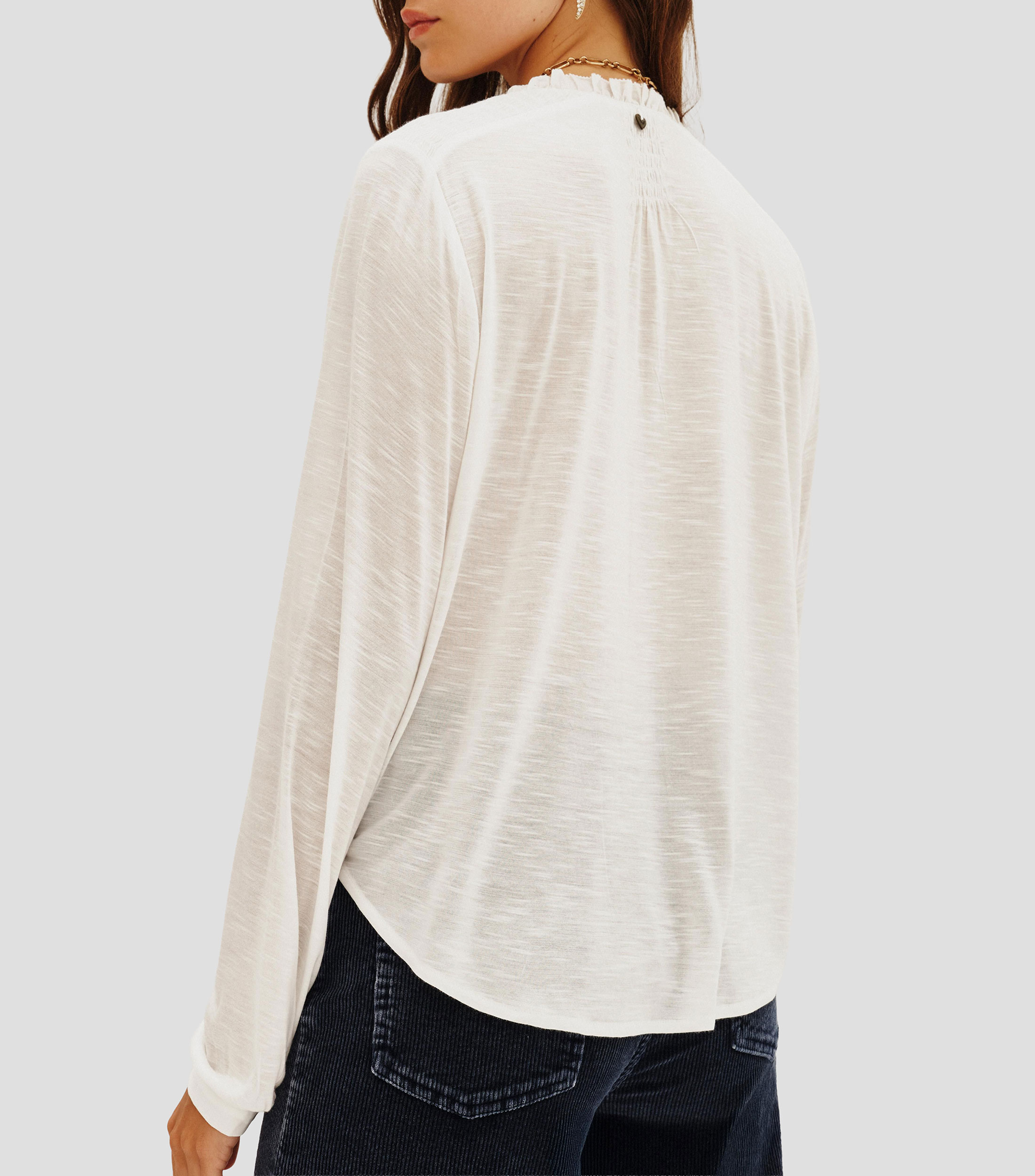 Blusa microdiseño manga larga Mujer