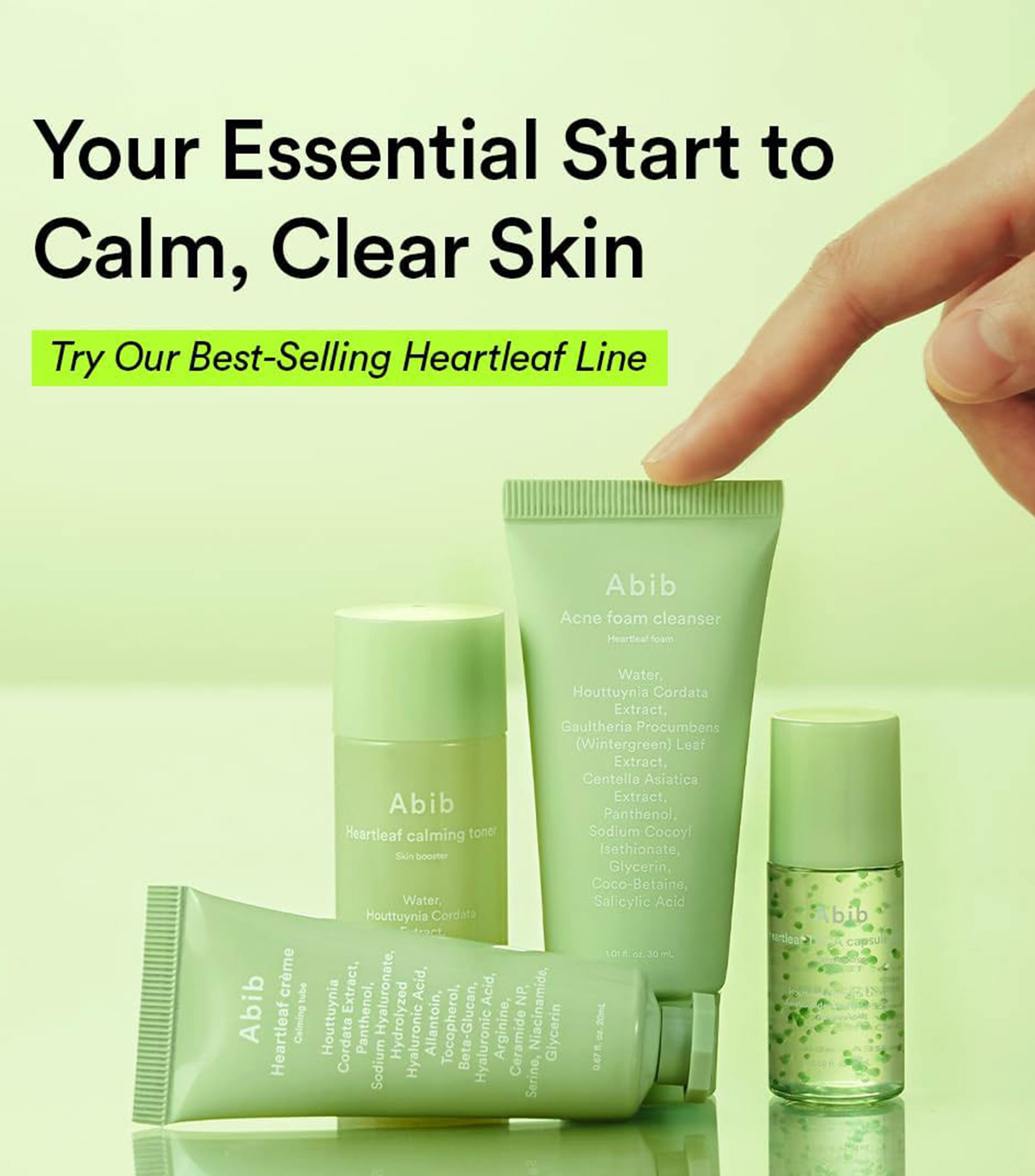 Set de viaje Heartleaf Calming Trial, 150 ml