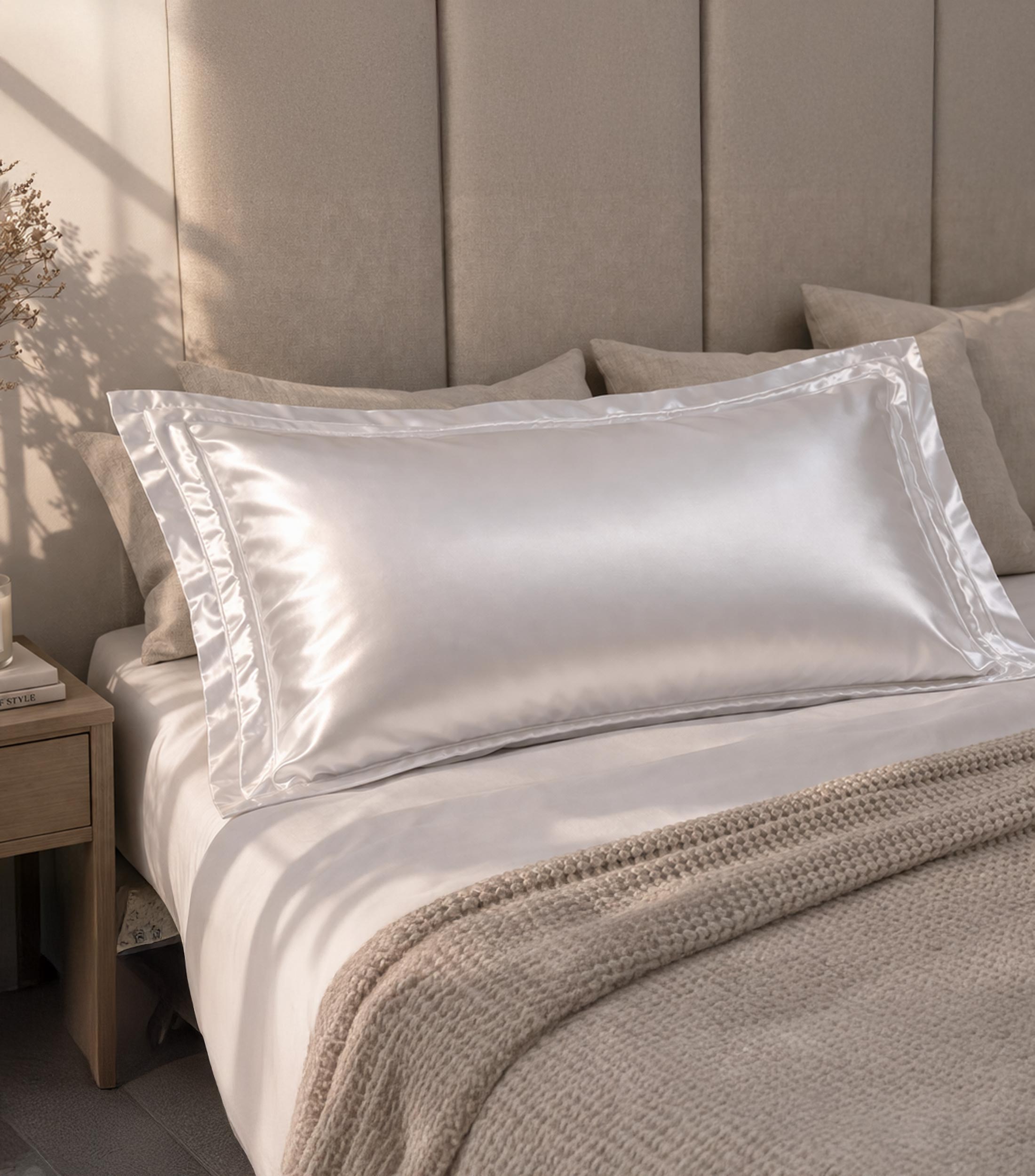 Funda para almohada King Size de algodón Luxor blanco