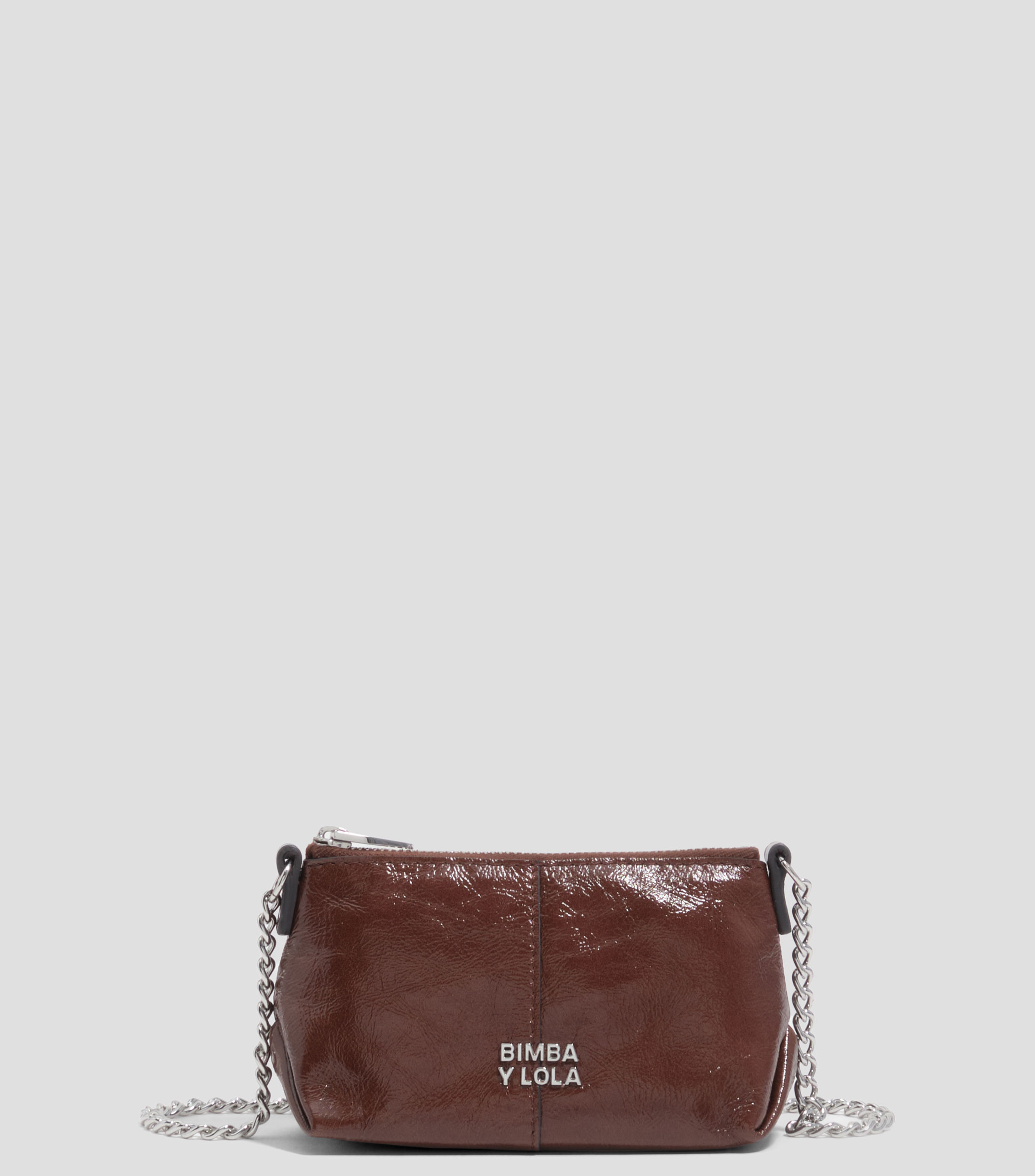 Bolsa crossbody en piel lisa Mujer