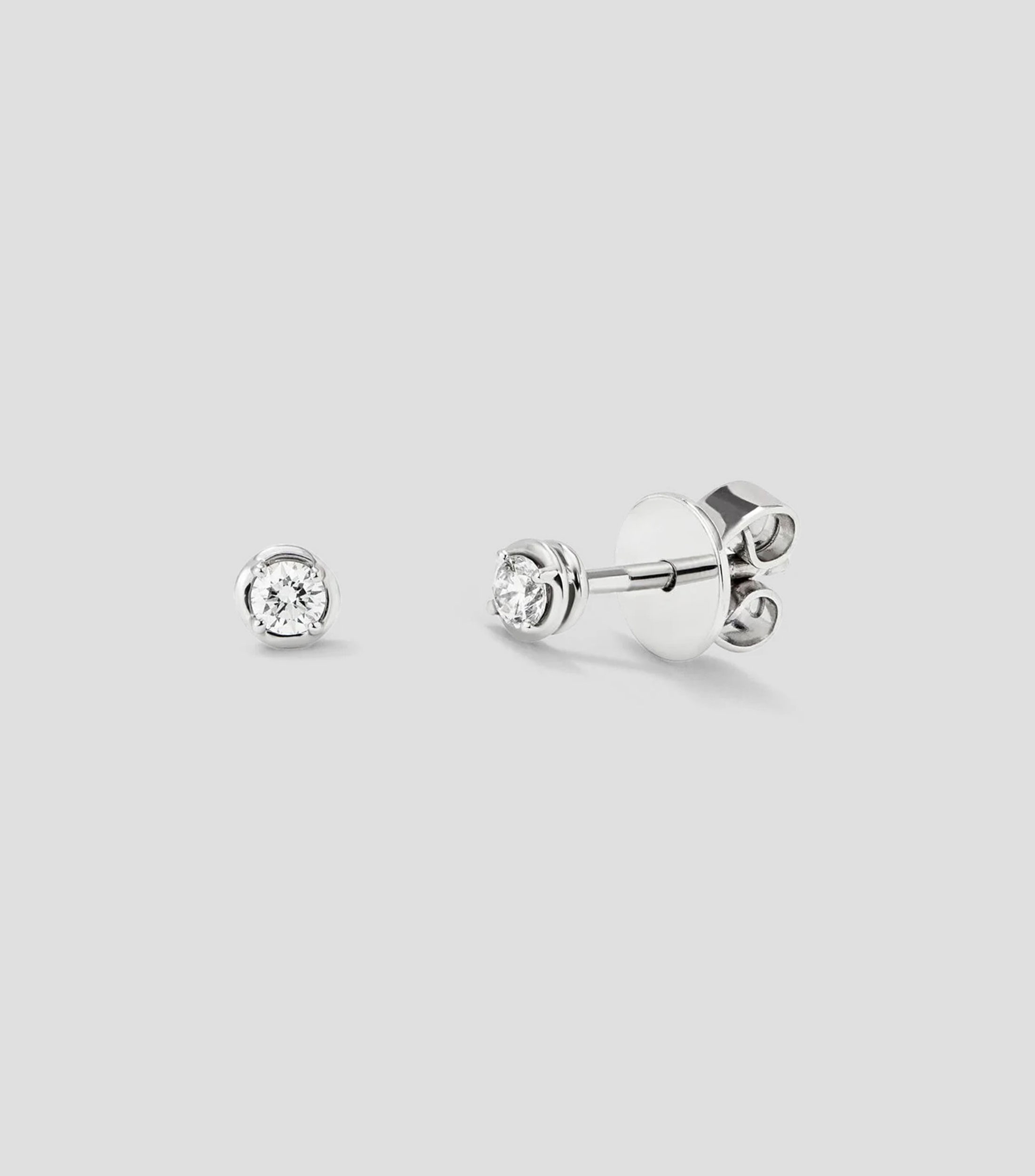 Aretes en oro de 18 Kts con diamantes Mujer
