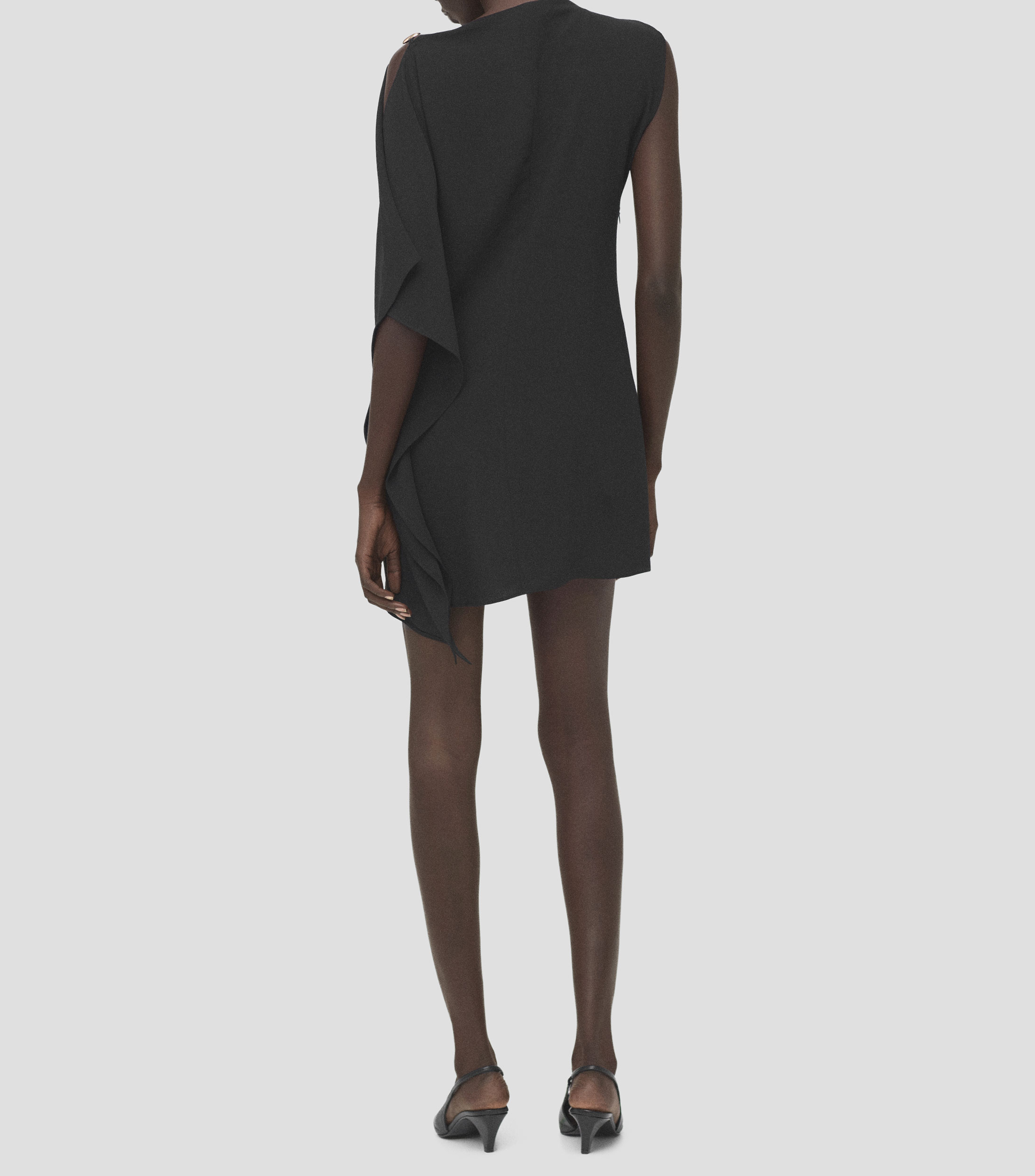 Vestido corto liso Mujer