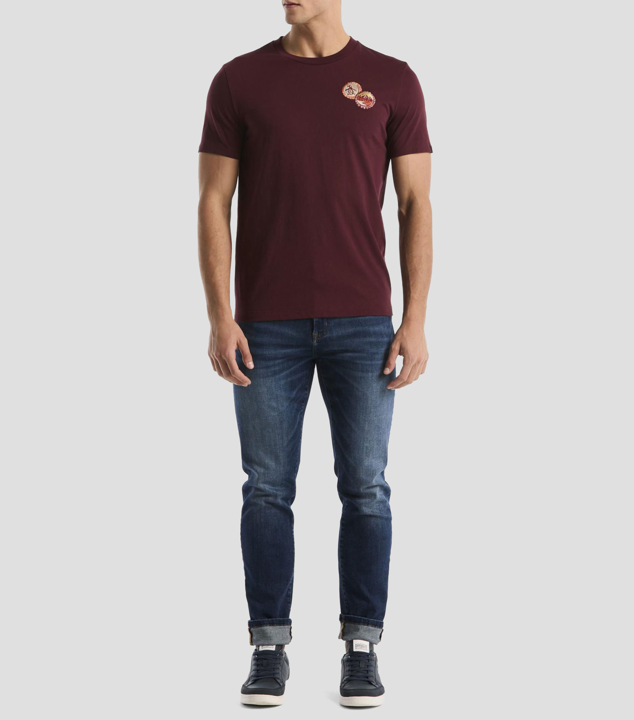 Playera cuello redondo manga corta lisa Hombre