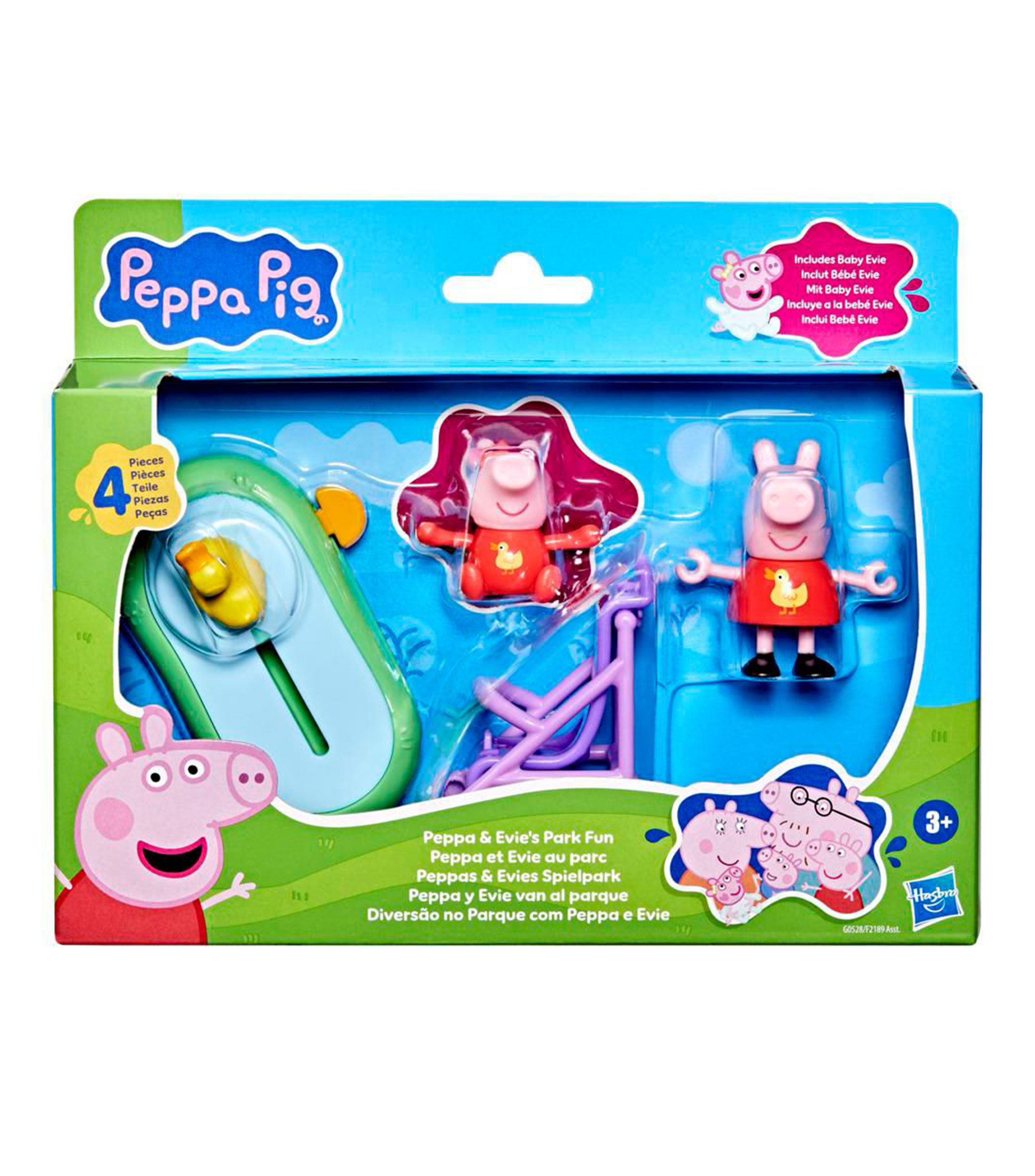Peppa Pig Set de juego Peppa y Evie van al parque
