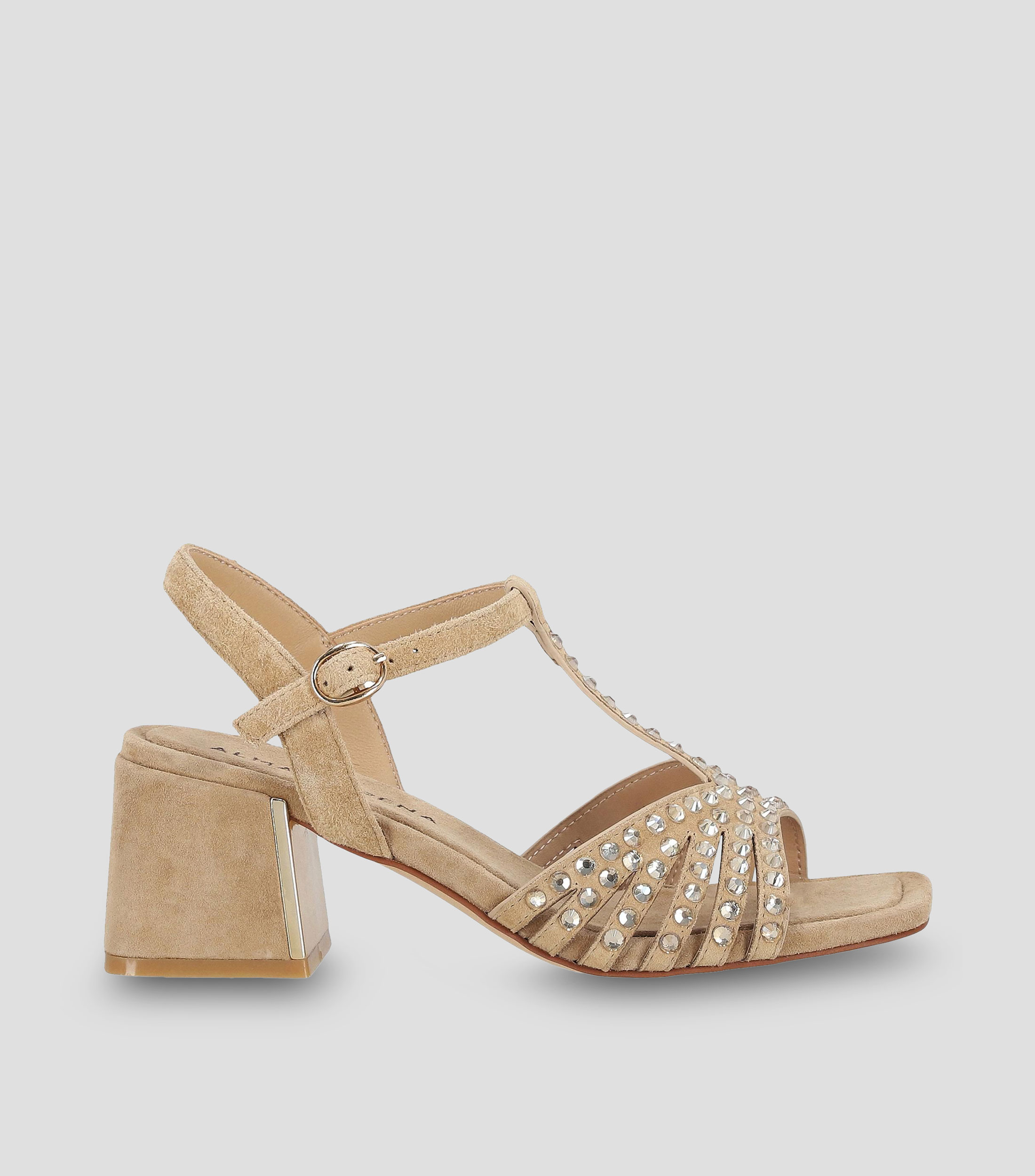 Sandalias con Tacón Cuadrado de 7 cm Mujer